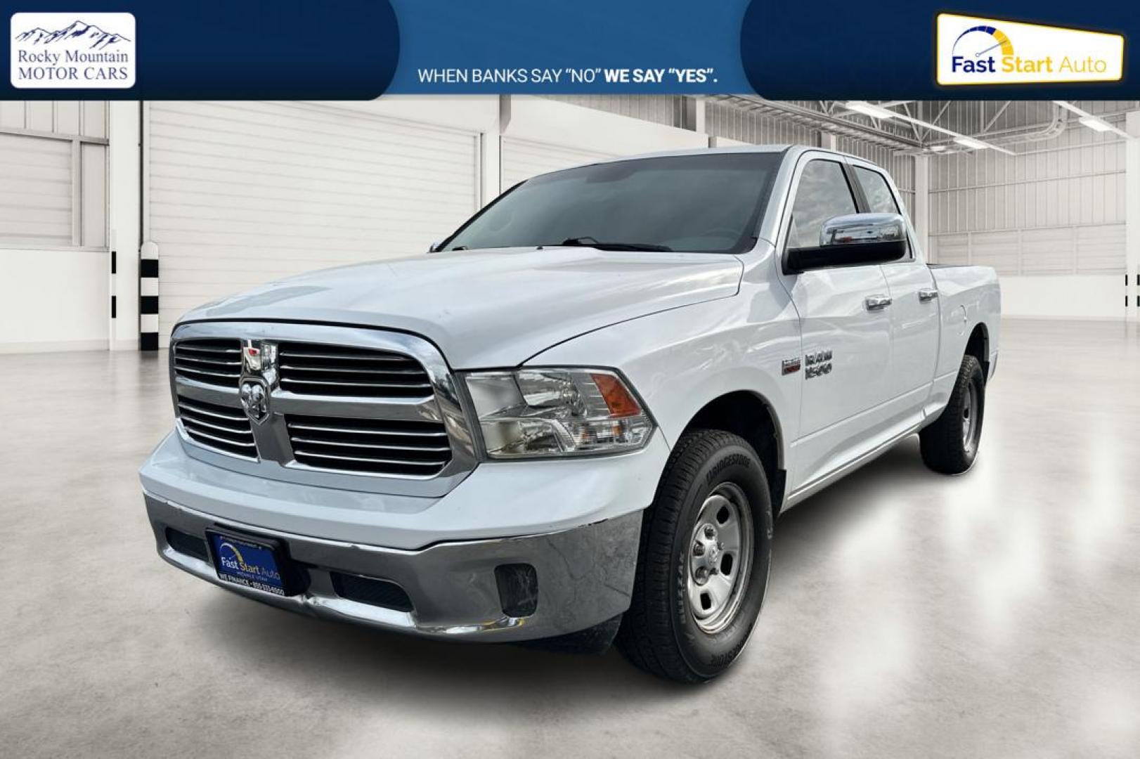 2016 White RAM 1500 SLT Quad Cab 4WD (1C6RR7GTXGS) with an 5.7L V8 OHV 16V engine, 6A transmission, located at 7755 State Street, Midvale, UT, 84047, (801) 753-9063, 40.610329, -111.890656 - Photo#8