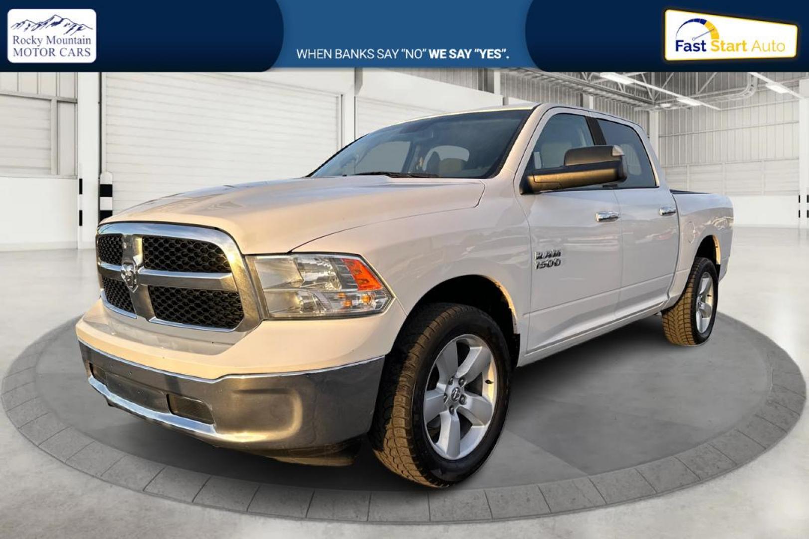 2016 White RAM 1500 SLT Crew Cab SWB 4WD (1C6RR7LG3GS) with an 3.6L V6 DOHC 24V FFV engine, 6A transmission, located at 767 S State Road, Pleasant Grove, UT, 84062, (801) 785-1058, 40.354839, -111.736687 - Photo#6