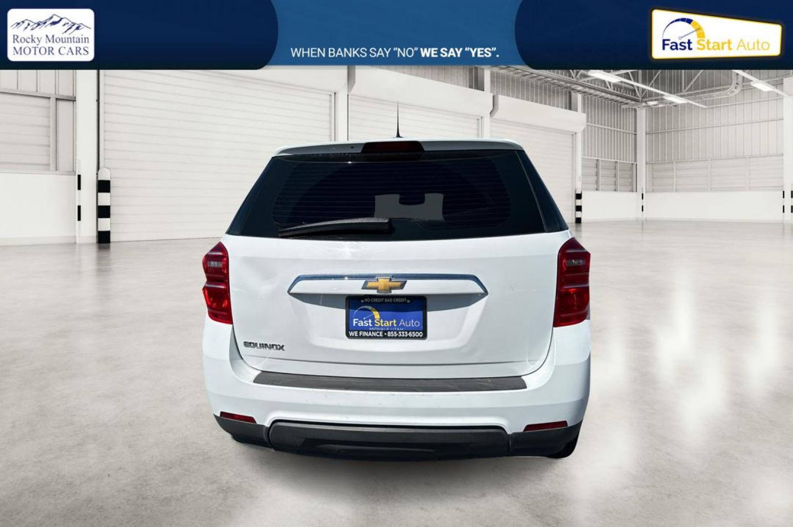 2017 White Chevrolet Equinox LS 2WD (2GNALBEK5H6) with an 2.4L L4 DOHC 16V FFV engine, 6A transmission, located at 7755 State Street, Midvale, UT, 84047, (801) 753-9063, 40.610329, -111.890656 - Photo#4