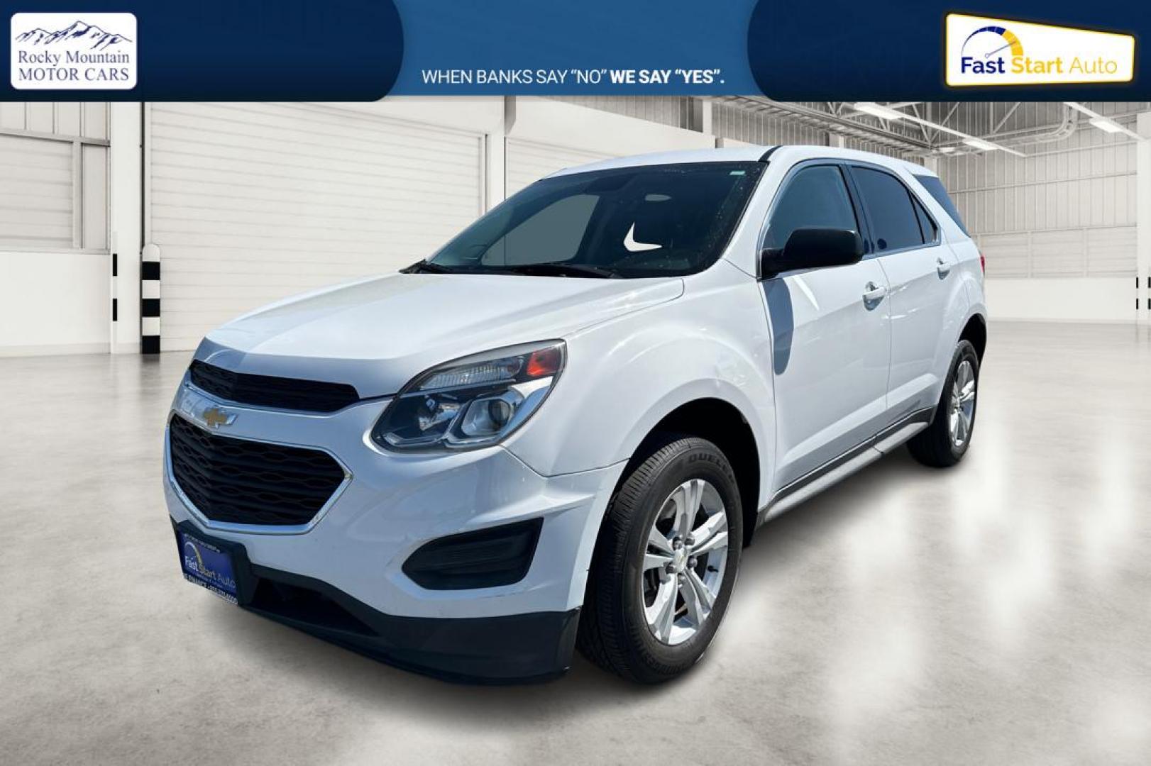 2017 White Chevrolet Equinox LS 2WD (2GNALBEK5H6) with an 2.4L L4 DOHC 16V FFV engine, 6A transmission, located at 7755 State Street, Midvale, UT, 84047, (801) 753-9063, 40.610329, -111.890656 - Photo#8