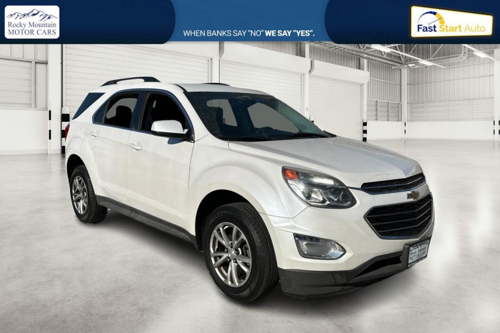 2017 White Chevrolet Equinox LT 2WD (2GNALCEK5H1) with an 2.4L L4 DOHC 16V FFV engine, 6A transmission, located at 7755 State Street, Midvale, UT, 84047, (801) 753-9063, 40.610329, -111.890656 - Photo#0
