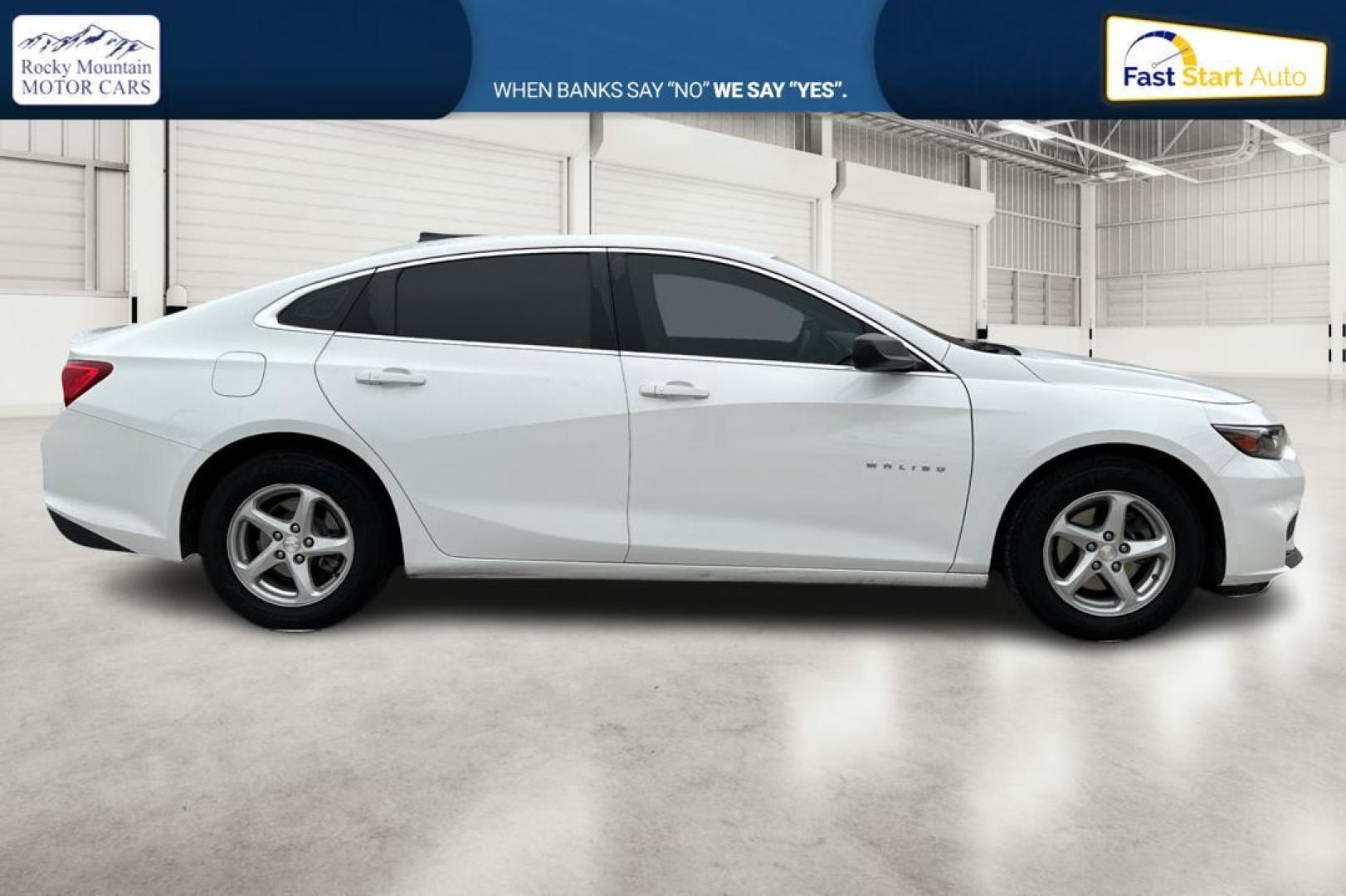 2017 White Chevrolet Malibu LS (1G1ZB5ST5HF) with an 1.5L L4 DOHC 16V engine, 6A transmission, located at 7755 State Street, Midvale, UT, 84047, (801) 753-9063, 40.610329, -111.890656 - Photo#1