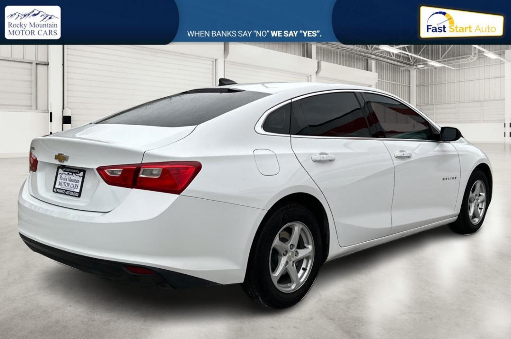 2017 White Chevrolet Malibu LS (1G1ZB5ST5HF) with an 1.5L L4 DOHC 16V engine, 6A transmission, located at 7755 State Street, Midvale, UT, 84047, (801) 753-9063, 40.610329, -111.890656 - Photo#2
