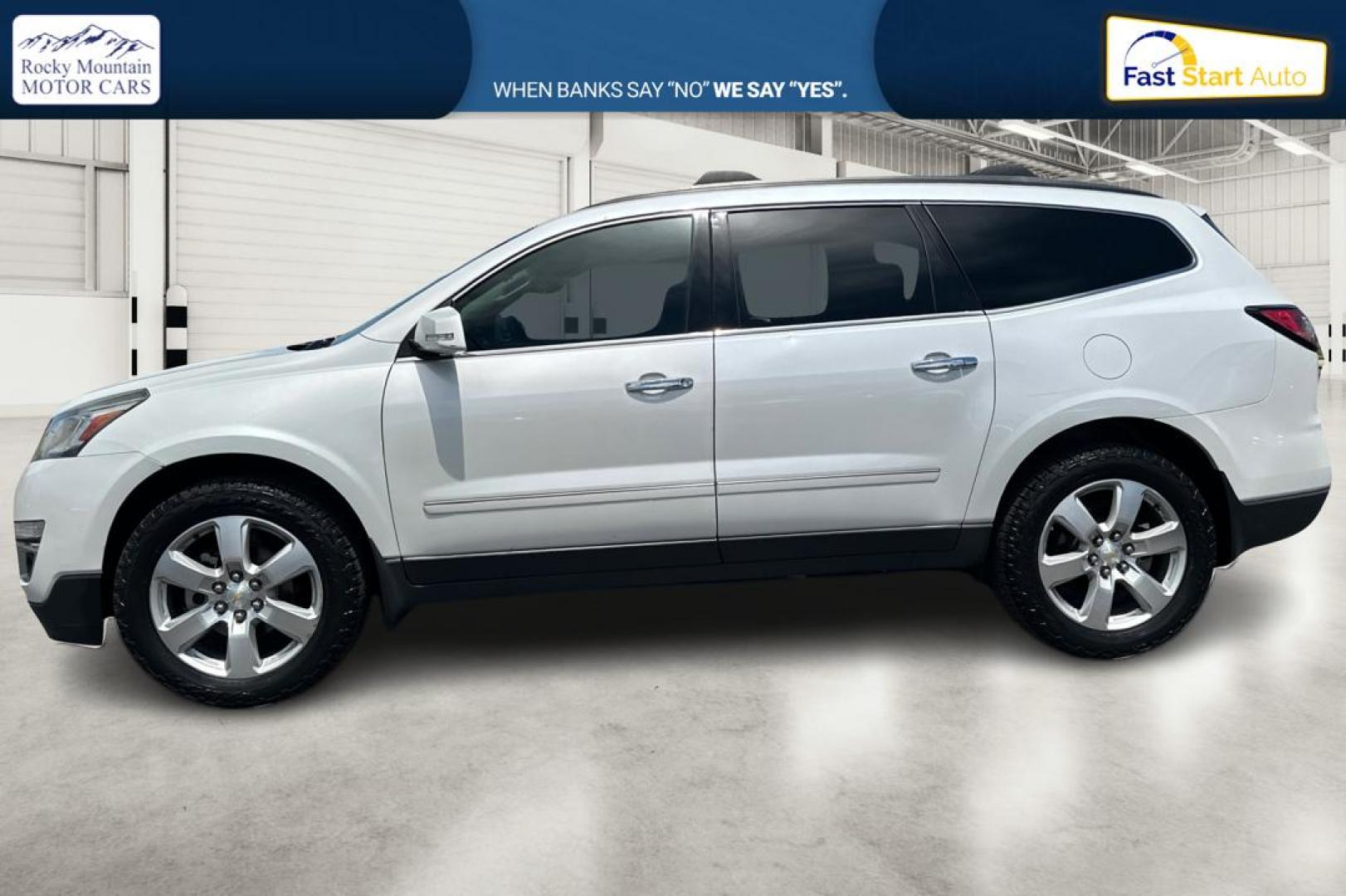 2017 White Chevrolet Traverse Premier FWD (1GNKRJKDXHJ) with an 3.6L V6 DOHC 24V engine, 6A transmission, located at 767 S State Road, Pleasant Grove, UT, 84062, (801) 785-1058, 40.354839, -111.736687 - Photo#6