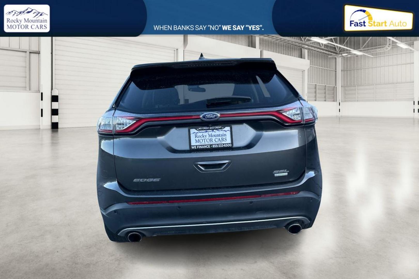 2017 Gray Ford Edge SEL FWD (2FMPK3J93HB) with an 2.0L L4 DOHC 16V engine, 6A transmission, located at 767 S State Road, Pleasant Grove, UT, 84062, (801) 785-1058, 40.354839, -111.736687 - Photo#4