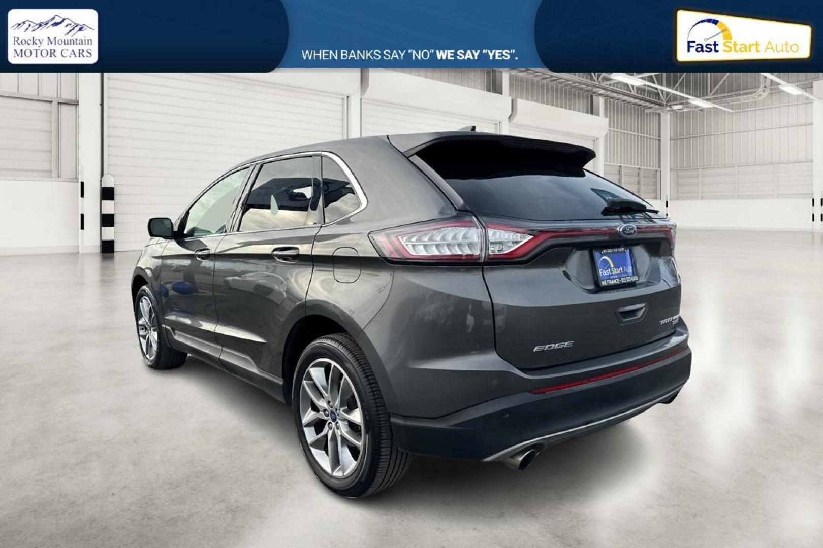 2017 Gray Ford Edge Titanium (2FMPK3K95HB) with an 2.0L L4 DOHC 16V engine, 6A transmission, located at 7755 State Street, Midvale, UT, 84047, (801) 753-9063, 40.610329, -111.890656 - Photo#5