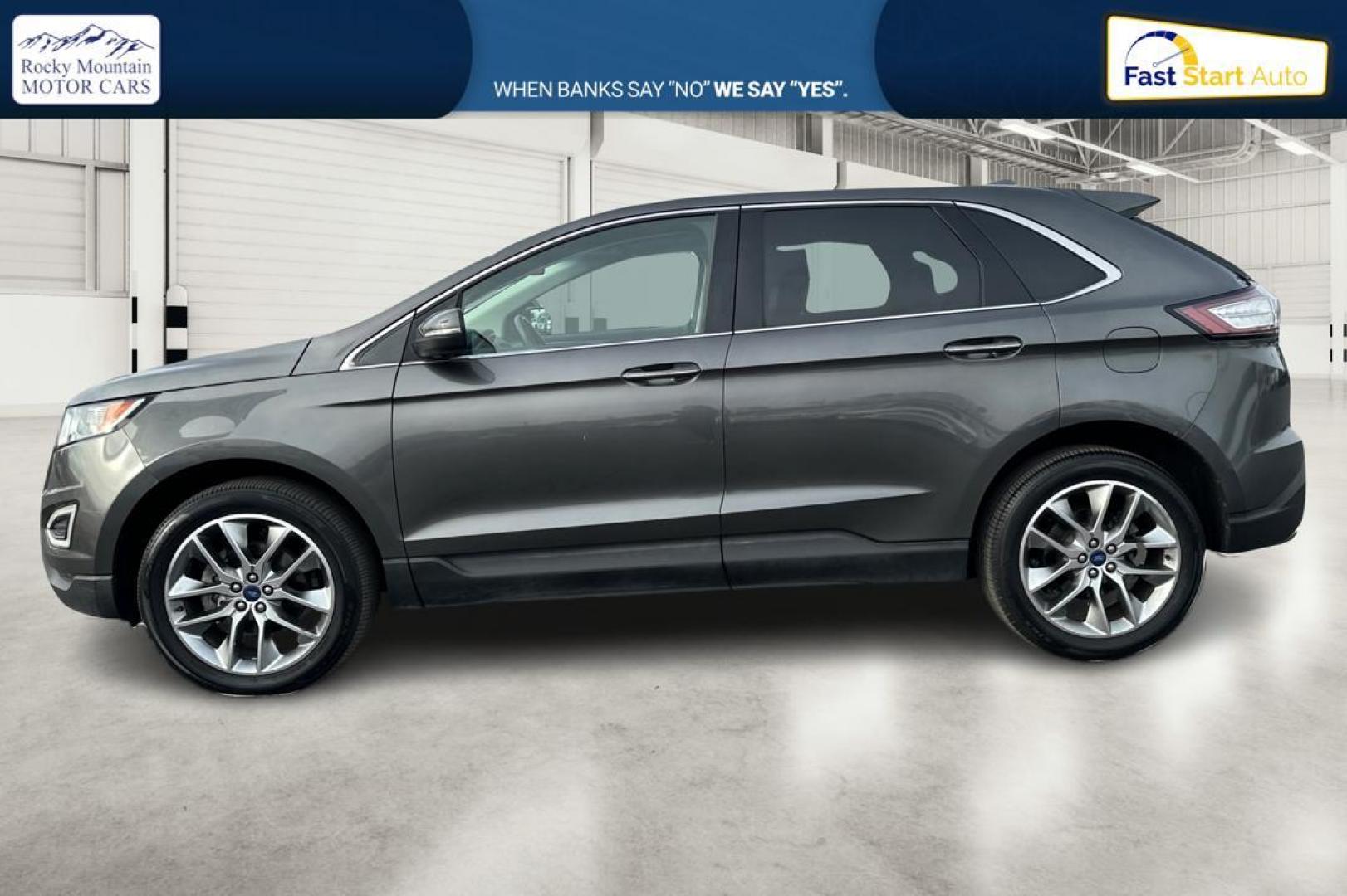 2017 Gray Ford Edge Titanium (2FMPK3K95HB) with an 2.0L L4 DOHC 16V engine, 6A transmission, located at 7755 State Street, Midvale, UT, 84047, (801) 753-9063, 40.610329, -111.890656 - Photo#6