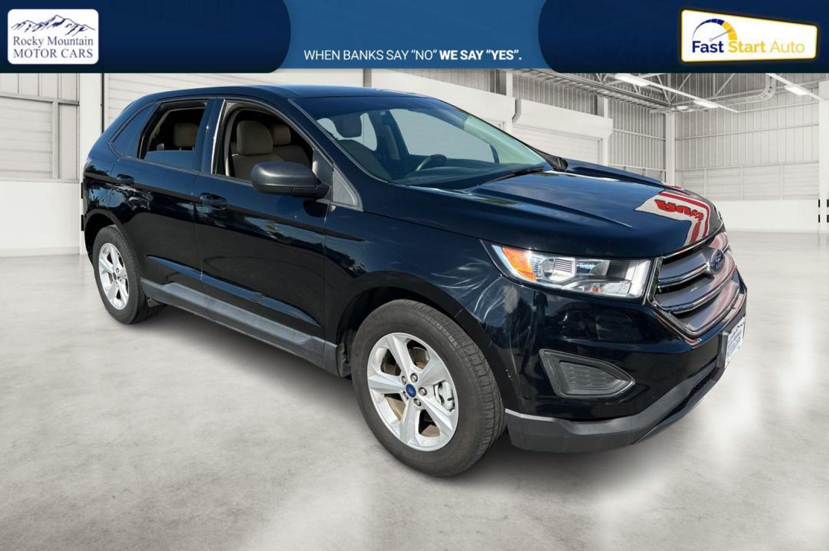 2017 Black Ford Edge SE FWD (2FMPK3G98HB) with an 2.0L L4 DOHC 16V engine, 6A transmission, located at 7755 State Street, Midvale, UT, 84047, (801) 753-9063, 40.610329, -111.890656 - Photo#0