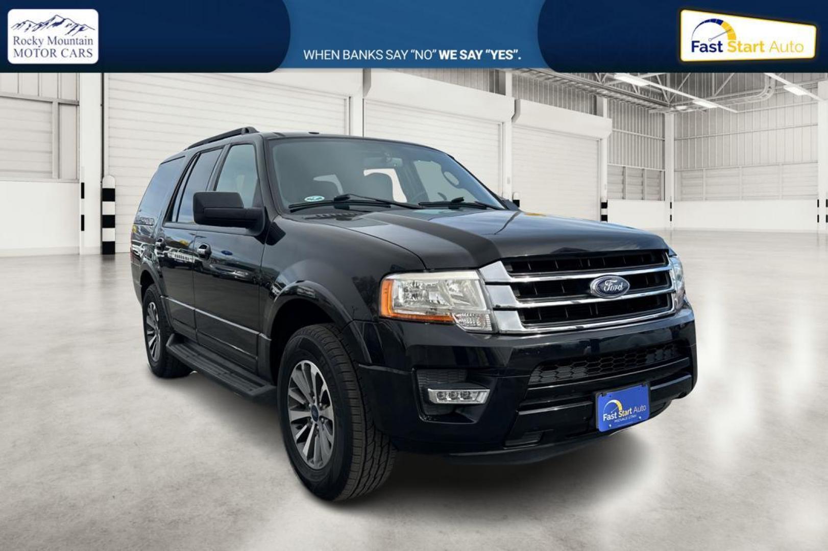 2017 Black Ford Expedition XLT 2WD (1FMJU1HTXHE) with an 3.5L V6 DOHC 24V FFV engine, 6A transmission, located at 7755 State Street, Midvale, UT, 84047, (801) 753-9063, 40.610329, -111.890656 - Photo#0
