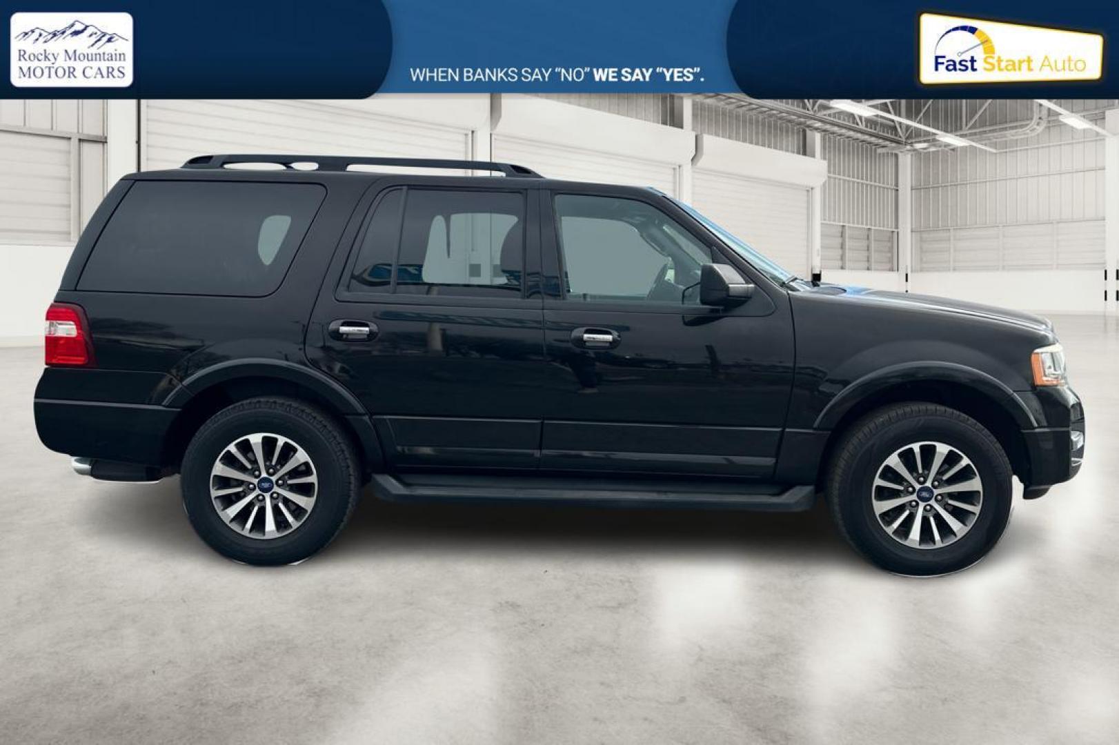 2017 Black Ford Expedition XLT 2WD (1FMJU1HTXHE) with an 3.5L V6 DOHC 24V FFV engine, 6A transmission, located at 7755 State Street, Midvale, UT, 84047, (801) 753-9063, 40.610329, -111.890656 - Photo#1