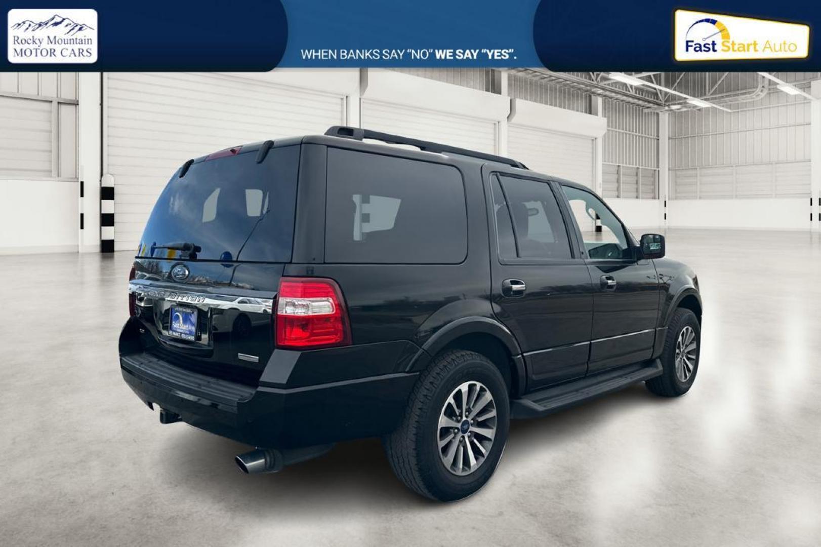 2017 Black Ford Expedition XLT 2WD (1FMJU1HTXHE) with an 3.5L V6 DOHC 24V FFV engine, 6A transmission, located at 7755 State Street, Midvale, UT, 84047, (801) 753-9063, 40.610329, -111.890656 - Photo#2