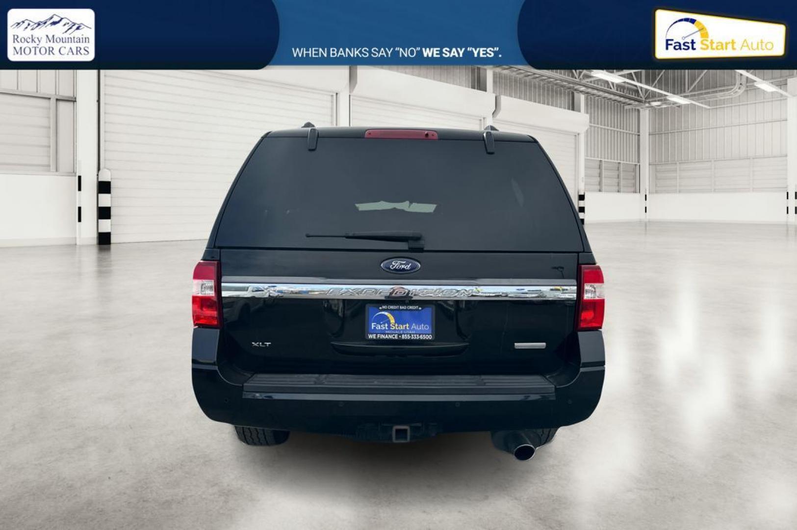 2017 Black Ford Expedition XLT 2WD (1FMJU1HTXHE) with an 3.5L V6 DOHC 24V FFV engine, 6A transmission, located at 7755 State Street, Midvale, UT, 84047, (801) 753-9063, 40.610329, -111.890656 - Photo#4