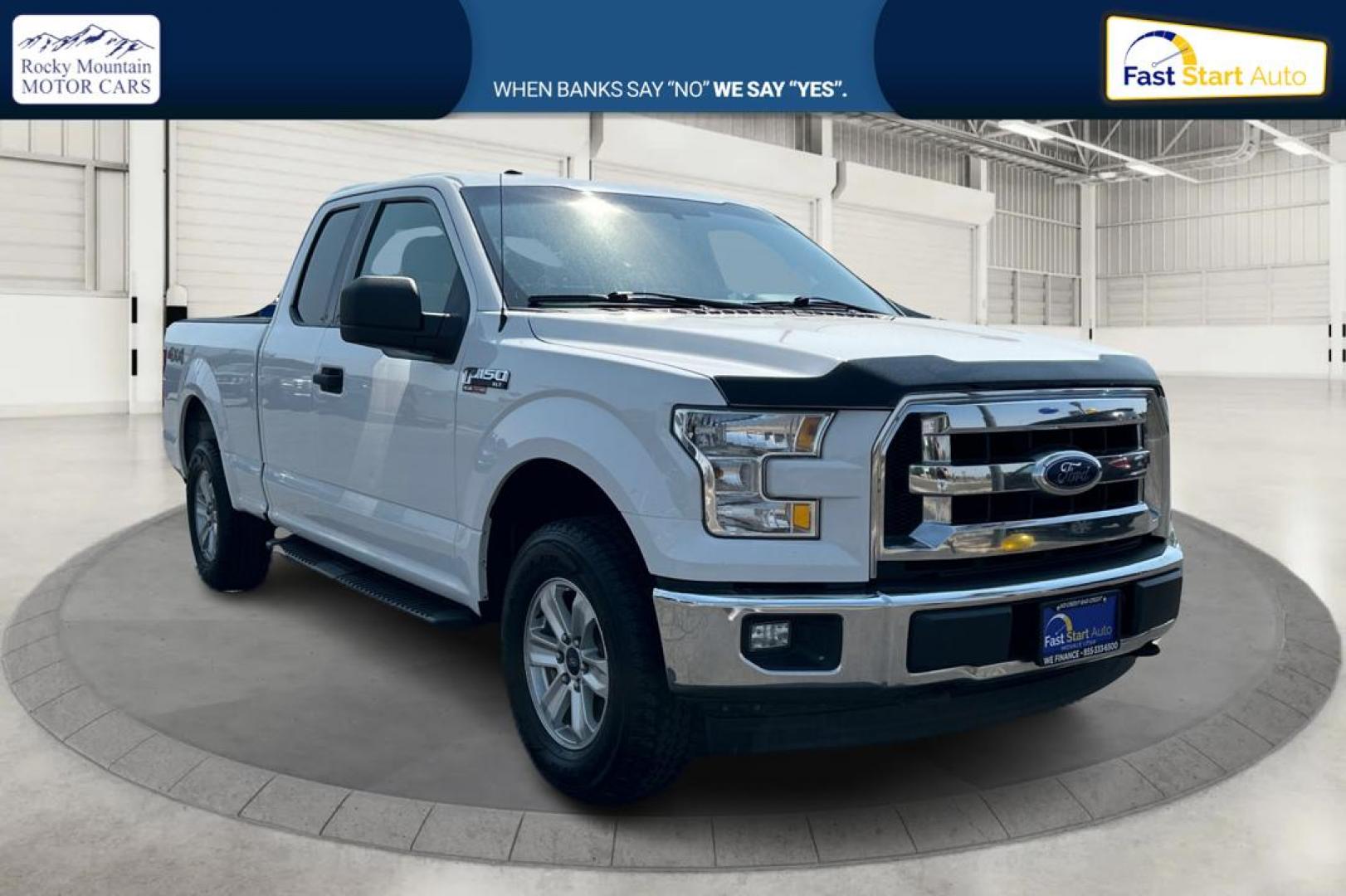 2017 White Ford F-150 Lariat SuperCab 8-ft. 4WD (1FTFX1EFXHF) with an 5.0L V8 engine, 6A transmission, located at 767 S State Road, Pleasant Grove, UT, 84062, (801) 785-1058, 40.354839, -111.736687 - Photo#0