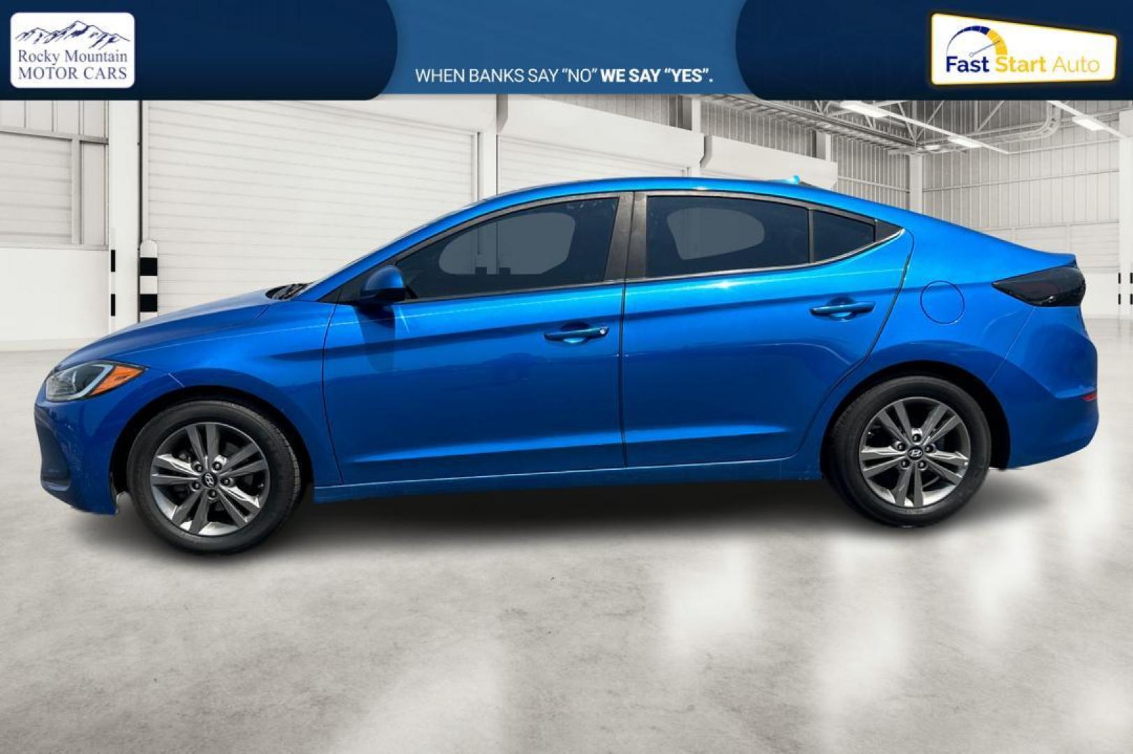 2017 Blue Hyundai Elantra Limited (5NPD84LF4HH) with an 1.8L L4 DOHC 16V engine, 6A transmission, located at 7755 State Street, Midvale, UT, 84047, (801) 753-9063, 40.610329, -111.890656 - Photo#5
