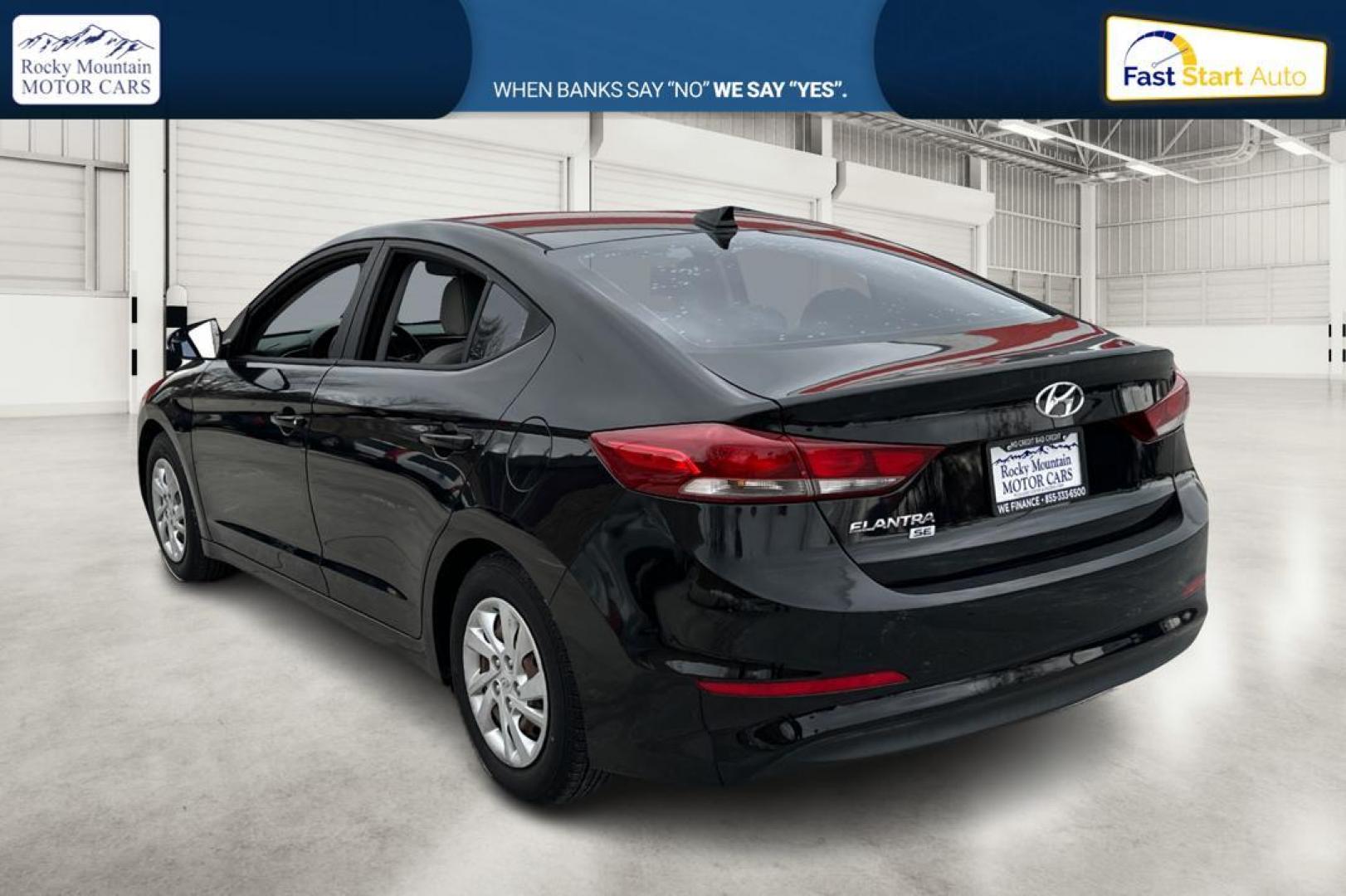 2017 Black Hyundai Elantra SE 6AT (KMHD74LF5HU) with an 1.8L L4 DOHC 16V engine, 6A transmission, located at 7755 State Street, Midvale, UT, 84047, (801) 753-9063, 40.610329, -111.890656 - Photo#5
