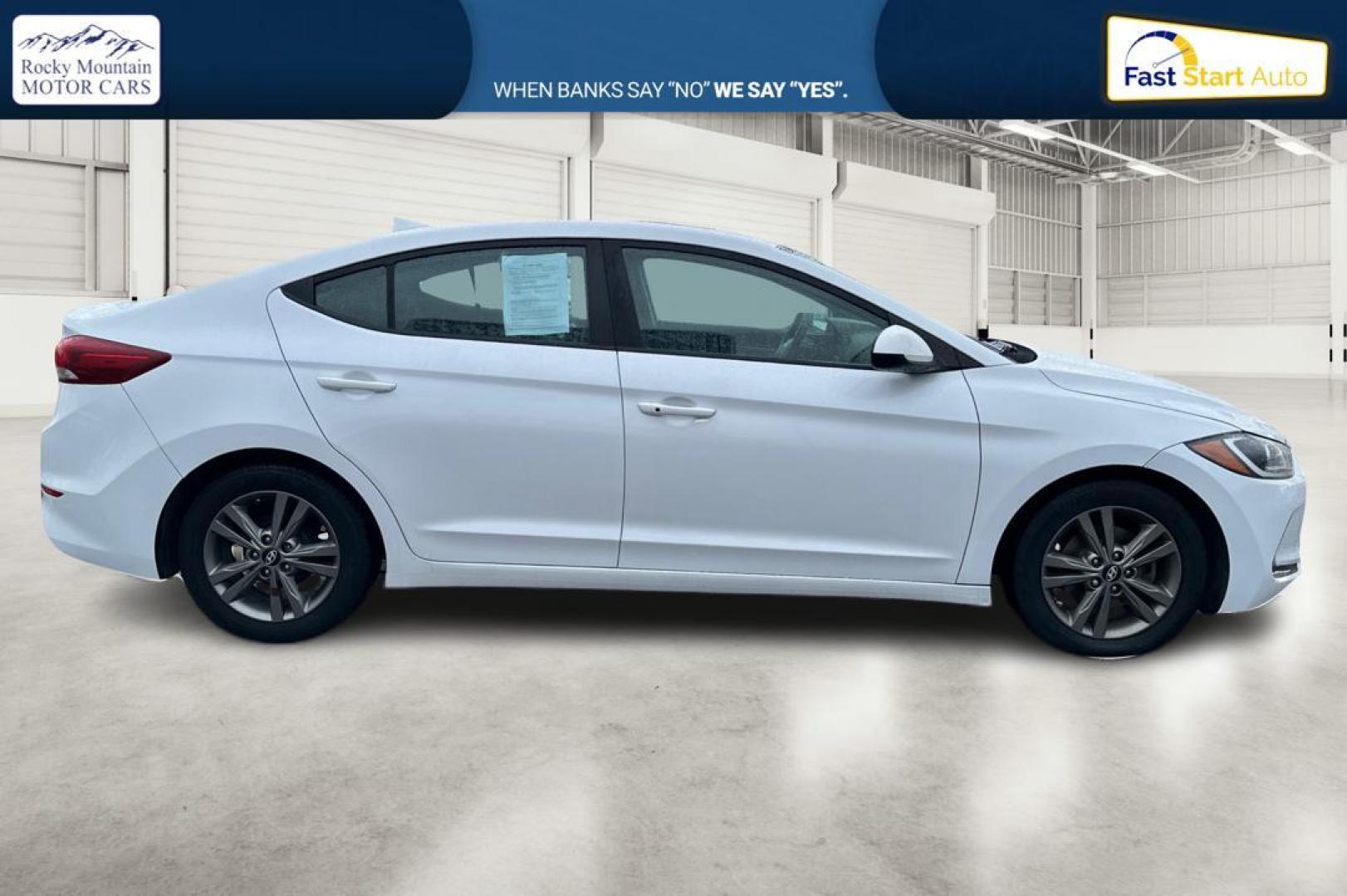 2017 White Hyundai Elantra Limited (5NPD84LF0HH) with an 1.8L L4 DOHC 16V engine, 6A transmission, located at 344 S Washington Blvd, Ogden, UT, 84404, (801) 399-1799, 41.255482, -111.970848 - Photo#1
