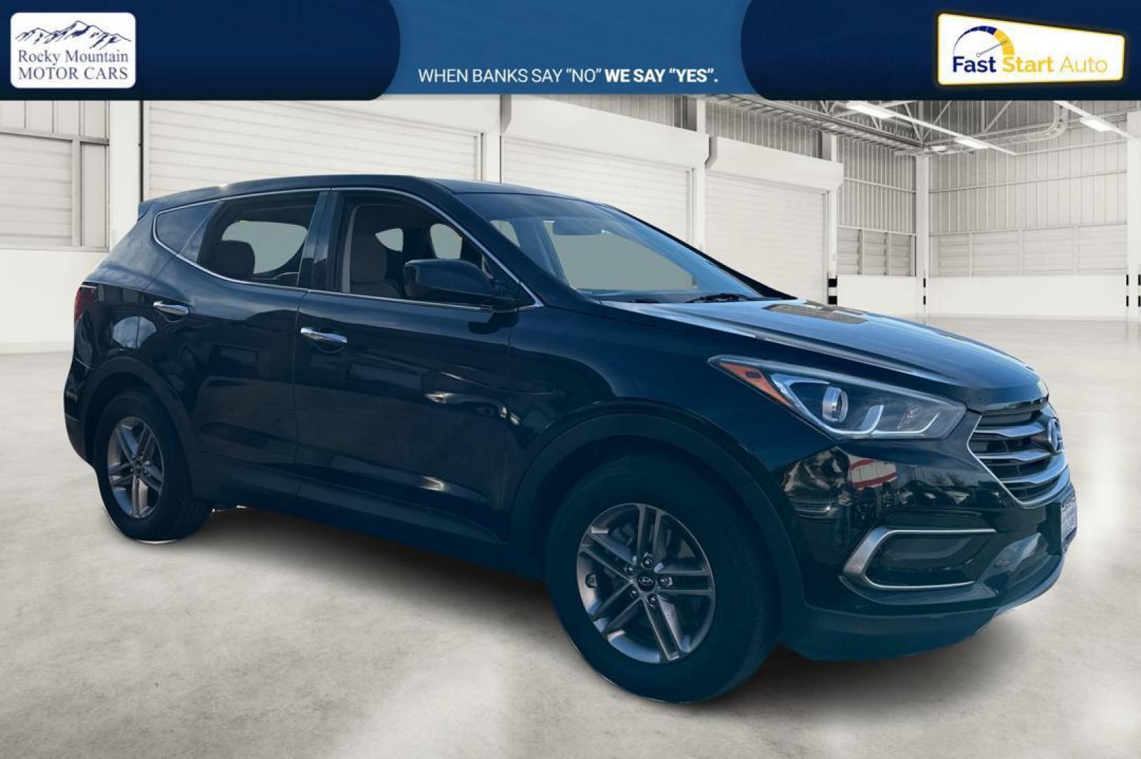 2017 Black Hyundai Santa Fe Sport 2.4 AWD (5NMZTDLB9HH) with an 2.4L L4 DOHC 16V engine, 6A transmission, located at 767 S State Road, Pleasant Grove, UT, 84062, (801) 785-1058, 40.354839, -111.736687 - Photo#0