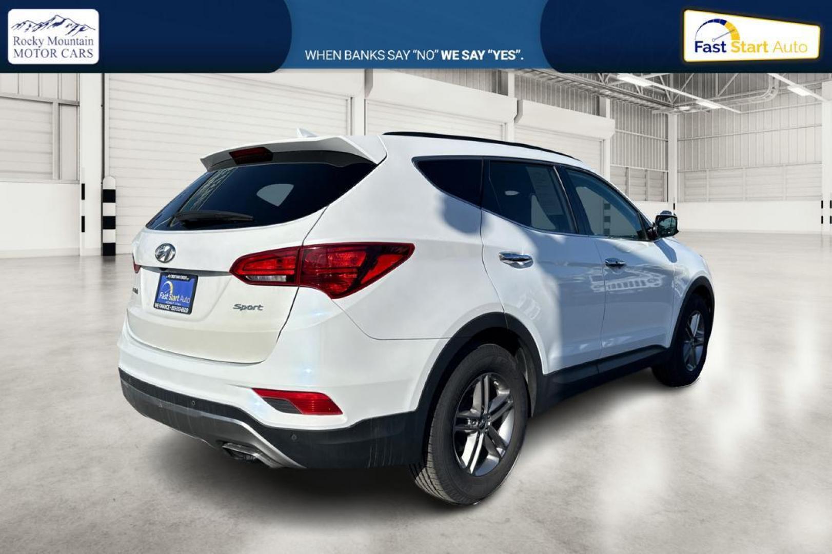 2017 White Hyundai Santa Fe Sport 2.4 FWD (5NMZU3LB2HH) with an 2.4L L4 DOHC 16V engine, 6A transmission, located at 7755 State Street, Midvale, UT, 84047, (801) 753-9063, 40.610329, -111.890656 - Photo#2