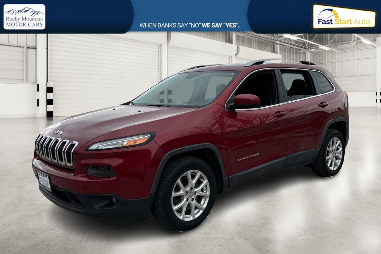 2017 Red Jeep Cherokee Latitude FWD (1C4PJLCB0HD) with an 2.4L L4 DOHC 16V engine, 9A transmission, located at 767 S State Road, Pleasant Grove, UT, 84062, (801) 785-1058, 40.354839, -111.736687 - Photo#8