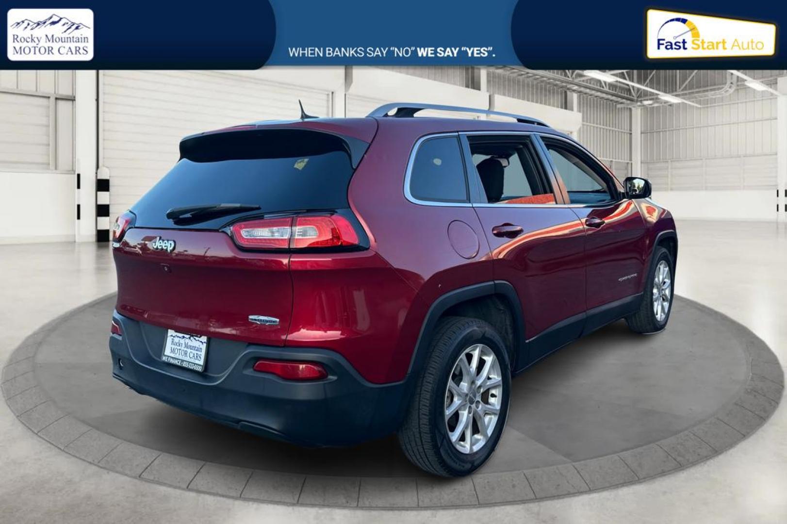 2017 Red Jeep Cherokee Latitude FWD (1C4PJLCB0HD) with an 2.4L L4 DOHC 16V engine, 9A transmission, located at 767 S State Road, Pleasant Grove, UT, 84062, (801) 785-1058, 40.354839, -111.736687 - Photo#2