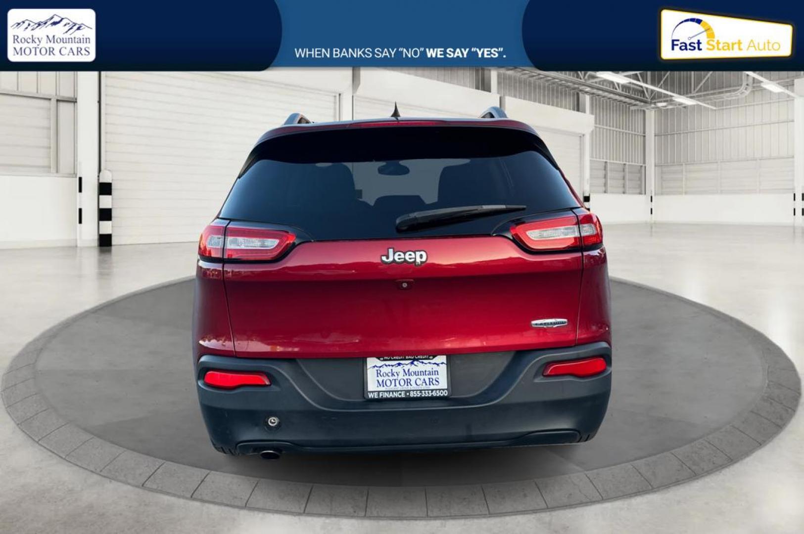 2017 Red Jeep Cherokee Latitude FWD (1C4PJLCB0HD) with an 2.4L L4 DOHC 16V engine, 9A transmission, located at 767 S State Road, Pleasant Grove, UT, 84062, (801) 785-1058, 40.354839, -111.736687 - Photo#3