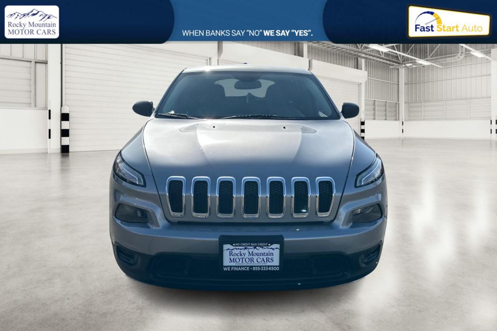 2017 Silver Jeep Cherokee Sport FWD (1C4PJLAB0HW) with an 2.4L L4 DOHC 16V engine, 9A transmission, located at 7755 State Street, Midvale, UT, 84047, (801) 753-9063, 40.610329, -111.890656 - Photo#9