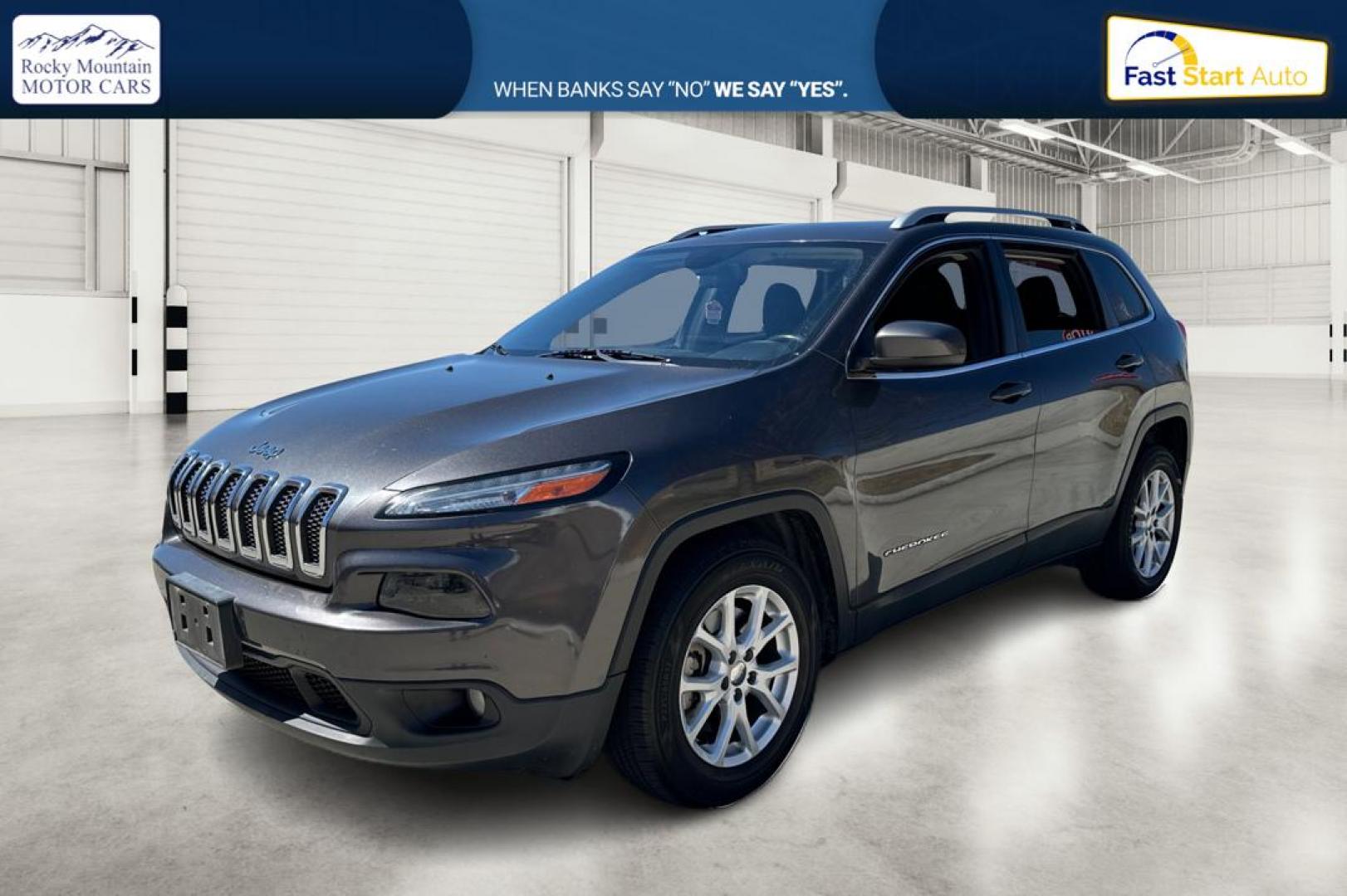 2017 Gray Jeep Cherokee Latitude FWD (1C4PJLCB4HW) with an 2.4L L4 DOHC 16V engine, 9A transmission, located at 7755 State Street, Midvale, UT, 84047, (801) 753-9063, 40.610329, -111.890656 - Photo#8