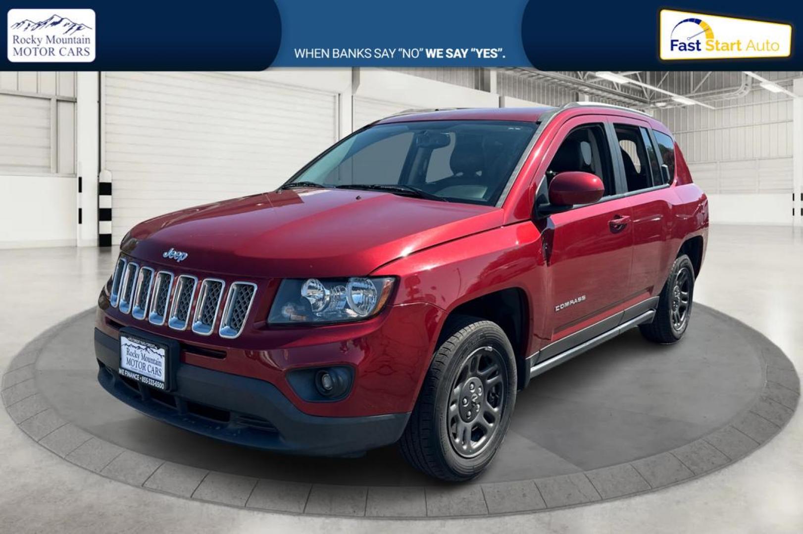 2017 Red Jeep Compass Latitude FWD (1C4NJCEB3HD) with an 2.4L L4 DOHC 16V engine, CVT transmission, located at 767 S State Road, Pleasant Grove, UT, 84062, (801) 785-1058, 40.354839, -111.736687 - Photo#6