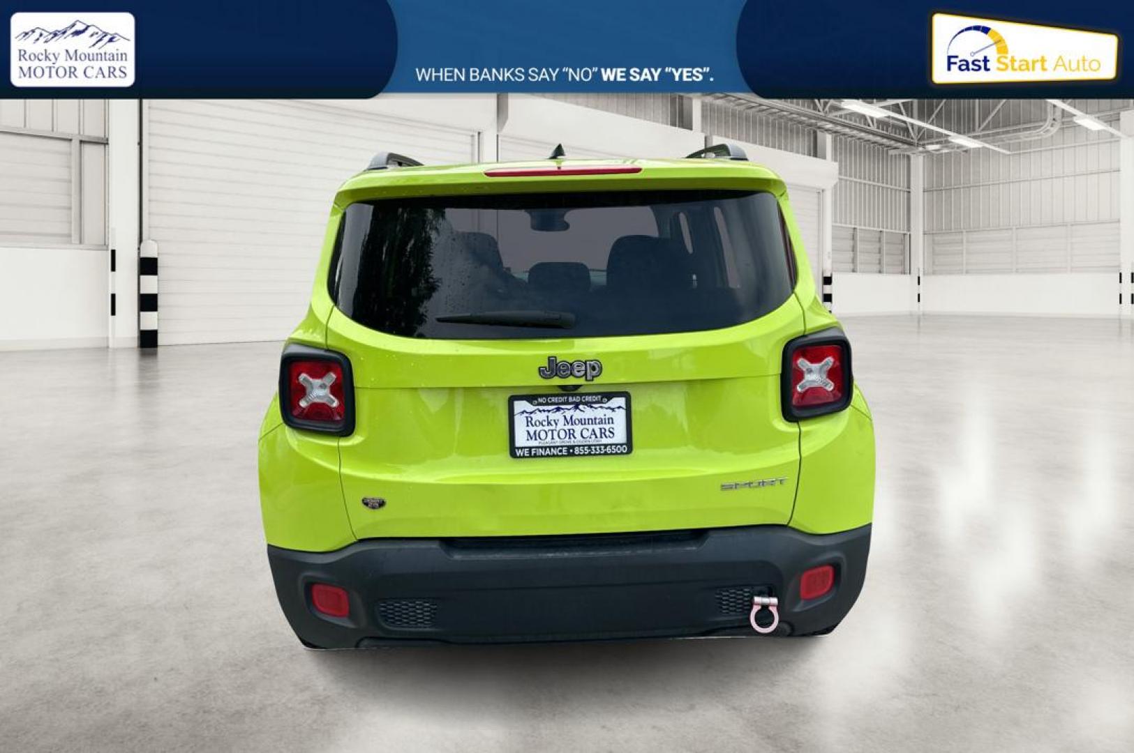 2017 Green Jeep Renegade Sport FWD (ZACCJAAB3HP) with an 2.4L L4 DOHC 16V engine, 6M transmission, located at 7755 State Street, Midvale, UT, 84047, (801) 753-9063, 40.610329, -111.890656 - Photo#4