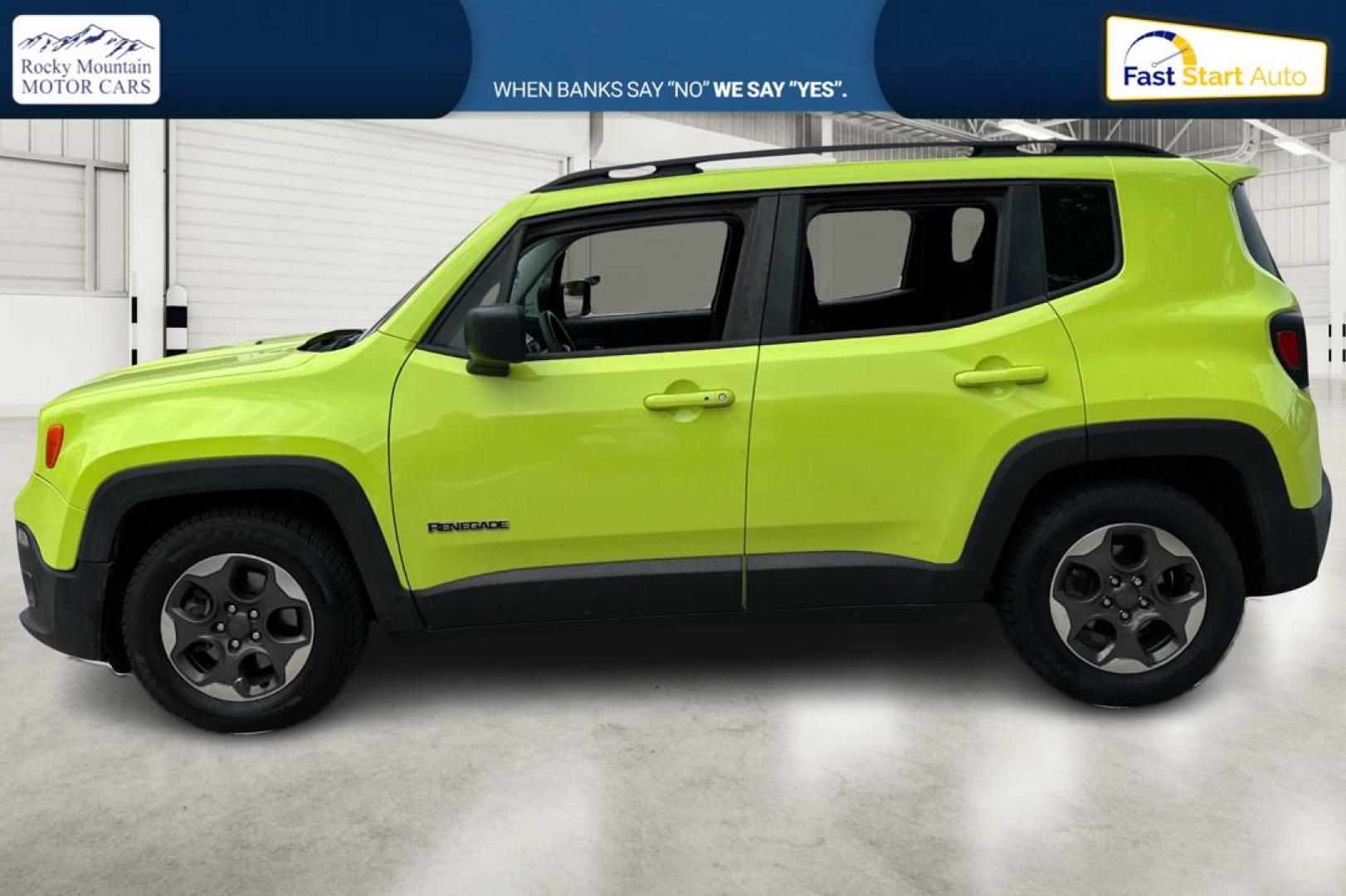2017 Green Jeep Renegade Sport FWD (ZACCJAAB3HP) with an 2.4L L4 DOHC 16V engine, 6M transmission, located at 7755 State Street, Midvale, UT, 84047, (801) 753-9063, 40.610329, -111.890656 - Photo#6