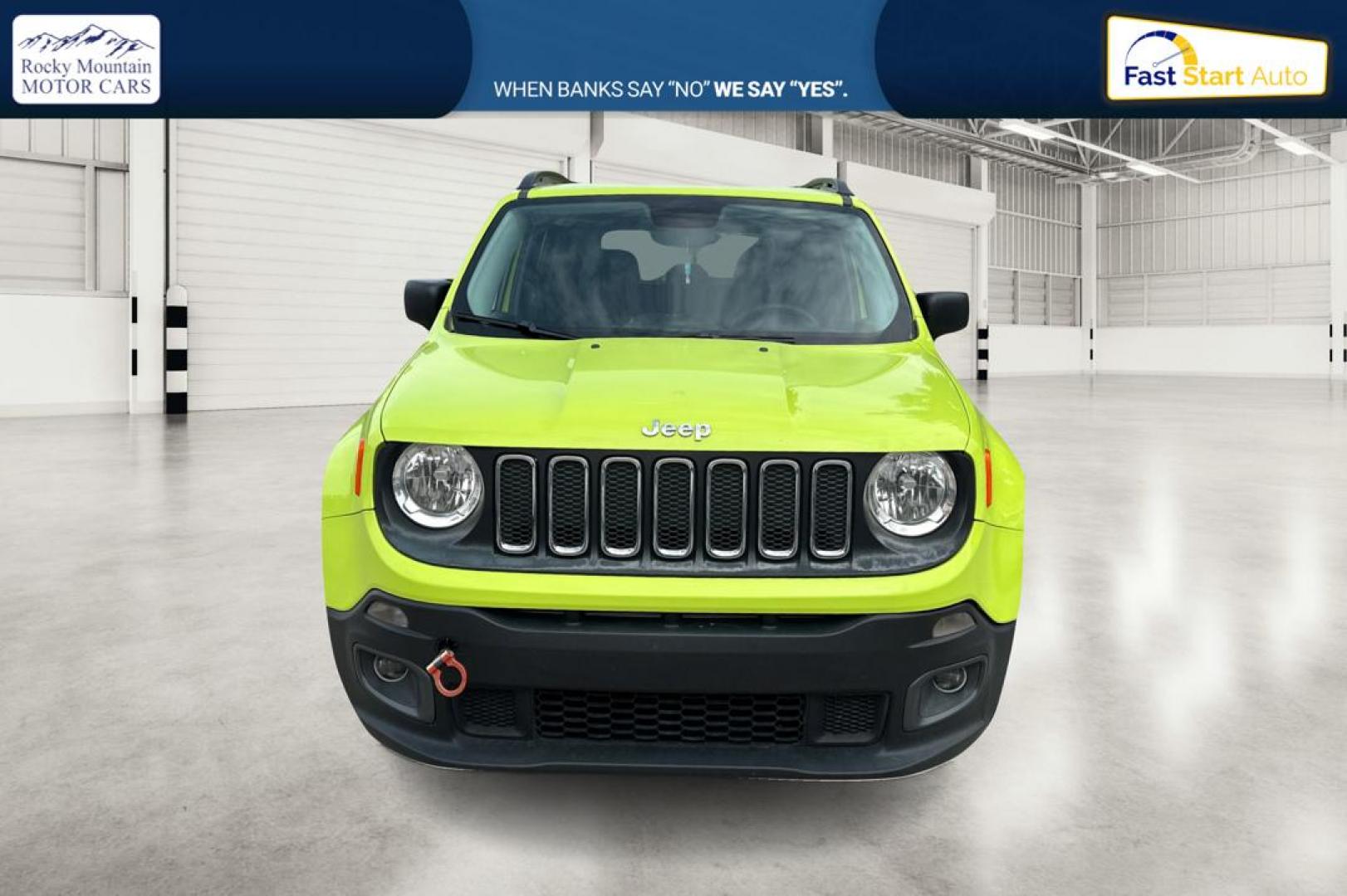 2017 Green Jeep Renegade Sport FWD (ZACCJAAB3HP) with an 2.4L L4 DOHC 16V engine, 6M transmission, located at 7755 State Street, Midvale, UT, 84047, (801) 753-9063, 40.610329, -111.890656 - Photo#9
