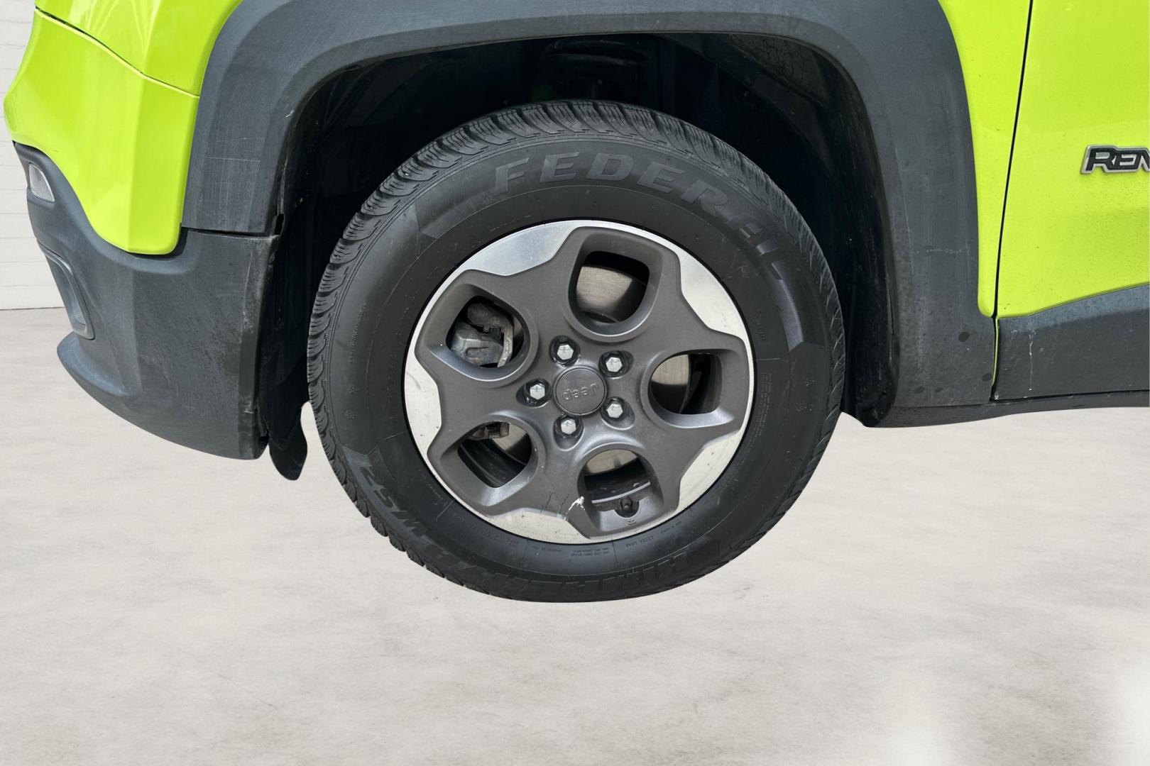 2017 Green Jeep Renegade Sport FWD (ZACCJAAB3HP) with an 2.4L L4 DOHC 16V engine, 6M transmission, located at 7755 State Street, Midvale, UT, 84047, (801) 753-9063, 40.610329, -111.890656 - Photo#12