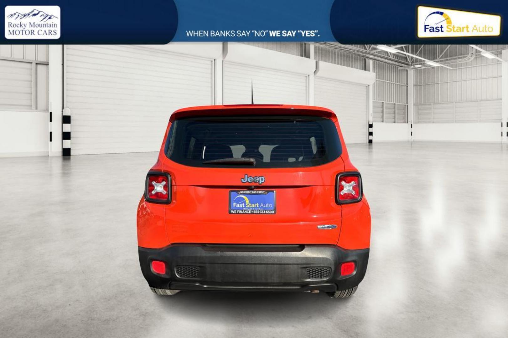2017 Orange Jeep Renegade Latitude FWD (ZACCJABB6HP) with an 2.4L L4 DOHC 16V engine, 6M transmission, located at 7755 State Street, Midvale, UT, 84047, (801) 753-9063, 40.610329, -111.890656 - Photo#4