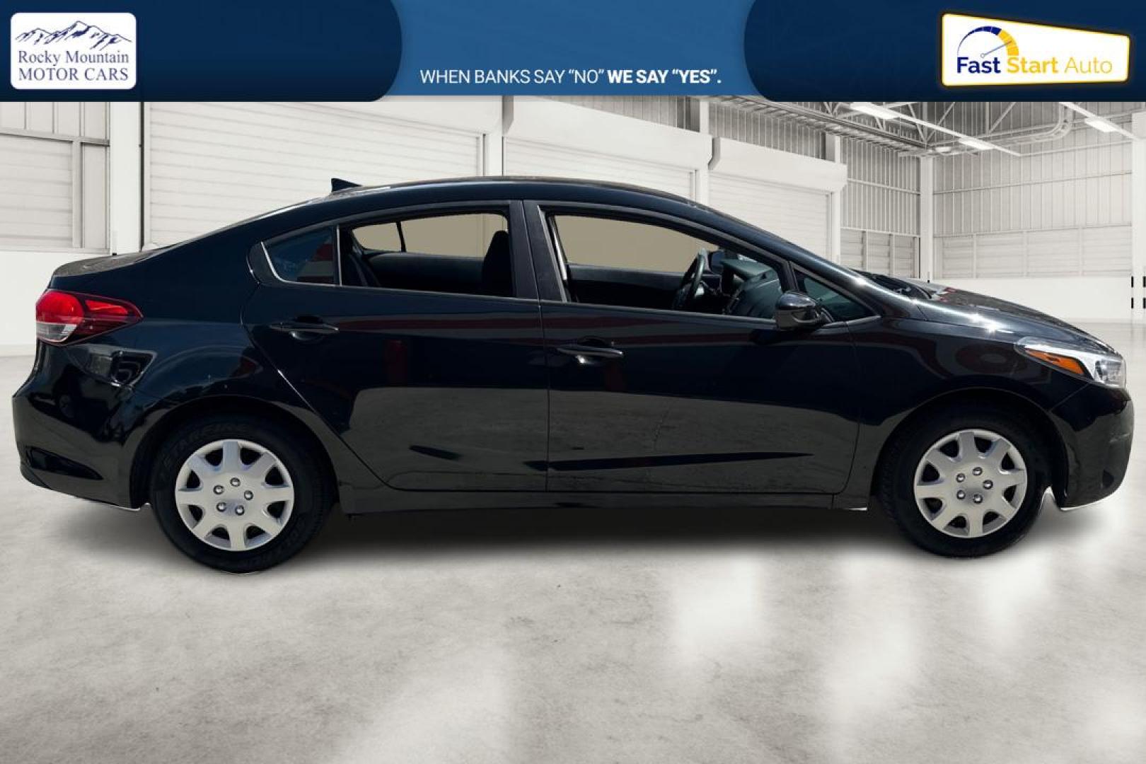 2017 Black Kia Forte LX 6M (3KPFK4A75HE) with an 2.0L L4 DOHC 16V engine, 6M transmission, located at 767 S State Road, Pleasant Grove, UT, 84062, (801) 785-1058, 40.354839, -111.736687 - Photo#1
