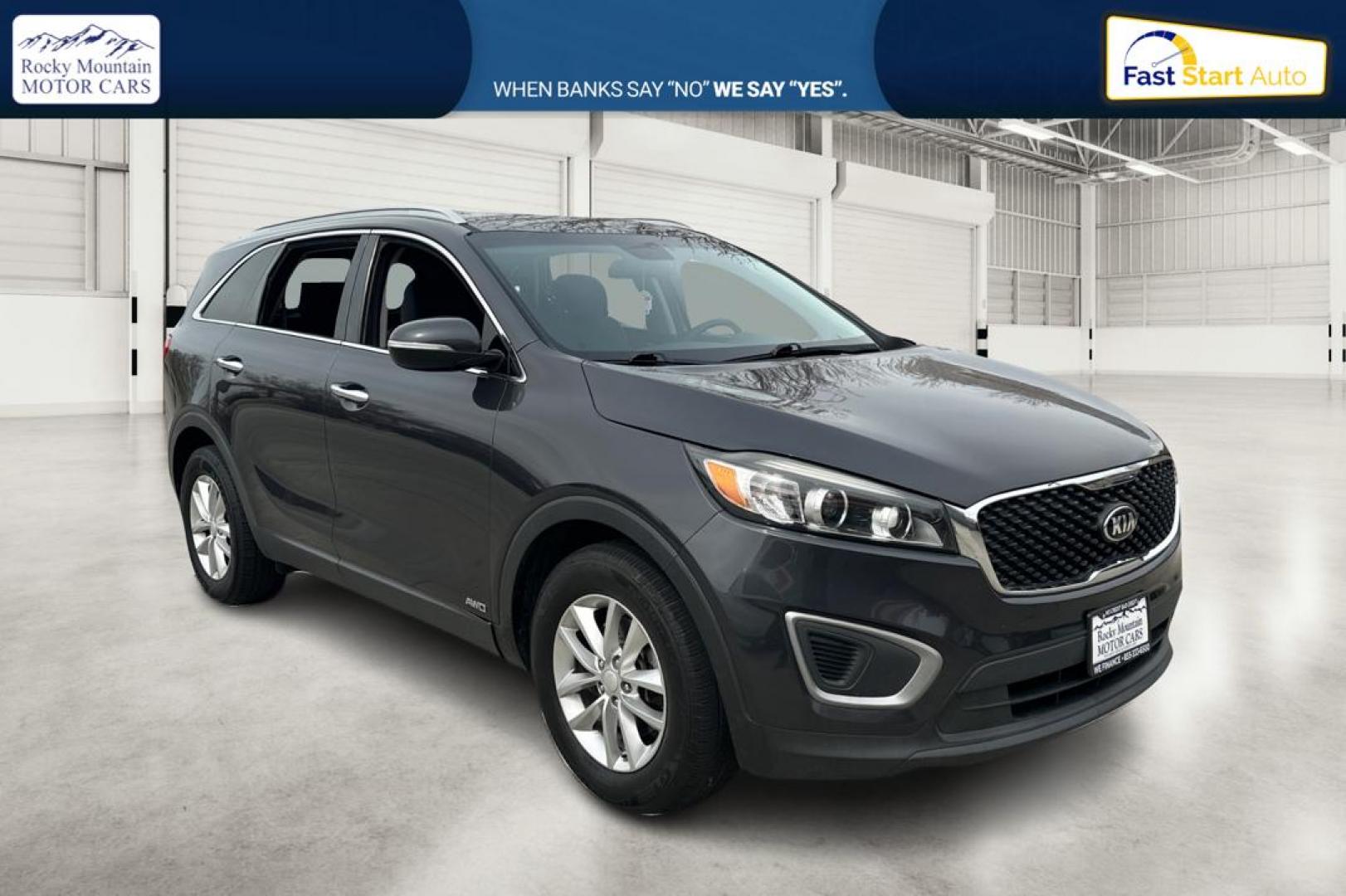 2017 Gray Kia Sorento LX AWD (5XYPGDA36HG) with an 2.4L L4 DOHC 16V engine, 6A transmission, located at 7755 State Street, Midvale, UT, 84047, (801) 753-9063, 40.610329, -111.890656 - Photo#0