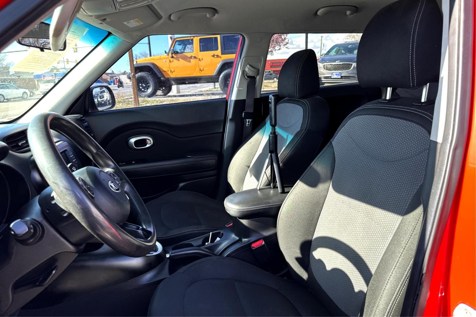 2017 Red Kia Soul + (KNDJP3A51H7) with an 2.0L L4 DOHC 16V engine, 6A transmission, located at 7755 State Street, Midvale, UT, 84047, (801) 753-9063, 40.610329, -111.890656 - Photo#14