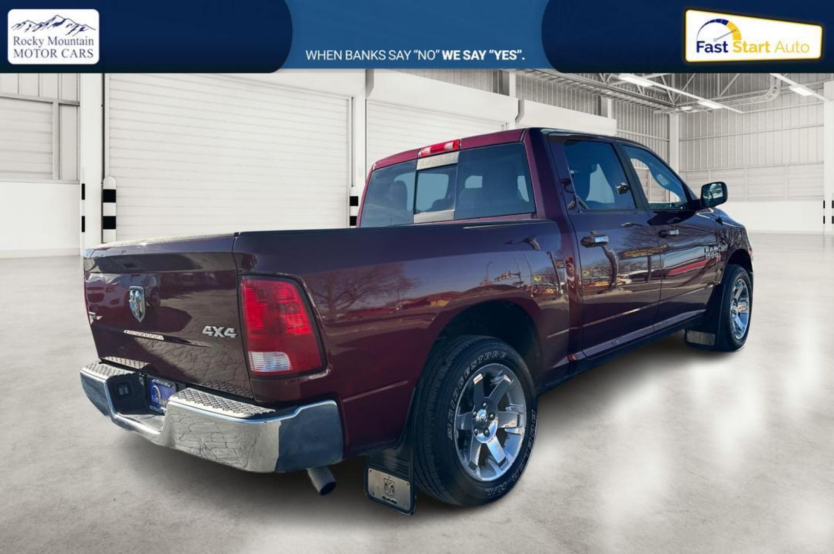 2017 Red RAM 1500 SLT Crew Cab SWB 4WD (1C6RR7LT2HS) with an 5.7L V8 OHV 16V engine, 8A transmission, located at 7755 State Street, Midvale, UT, 84047, (801) 753-9063, 40.610329, -111.890656 - Photo#2