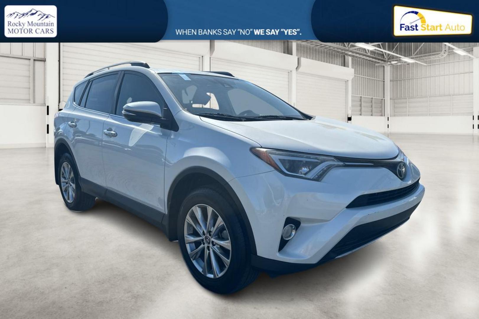 2017 White Toyota RAV4 Limited FWD (2T3YFREV5HW) with an 2.5L L4 DOHC 16V engine, 6A transmission, located at 7755 State Street, Midvale, UT, 84047, (801) 753-9063, 40.610329, -111.890656 - Photo#0