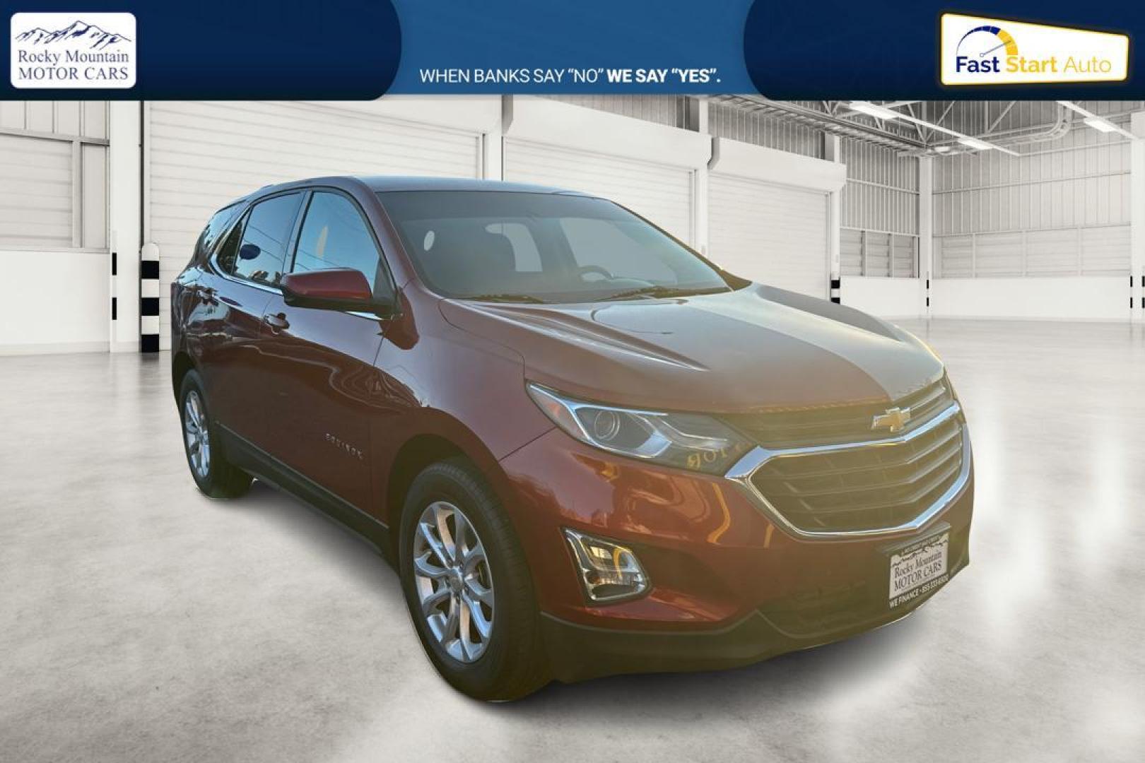 2018 Red Chevrolet Equinox LT 2WD (3GNAXJEV4JS) with an 1.5L L4 DIR DOHC 16V TURBO engine, 6A transmission, located at 7755 State Street, Midvale, UT, 84047, (801) 753-9063, 40.610329, -111.890656 - Photo#0