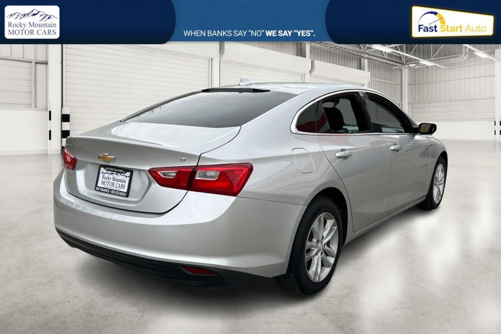 2018 Silver Chevrolet Malibu LT (1G1ZD5ST9JF) with an 1.5L L4 DOHC 16V engine, 6A transmission, located at 344 S Washington Blvd, Ogden, UT, 84404, (801) 399-1799, 41.255482, -111.970848 - Photo#2