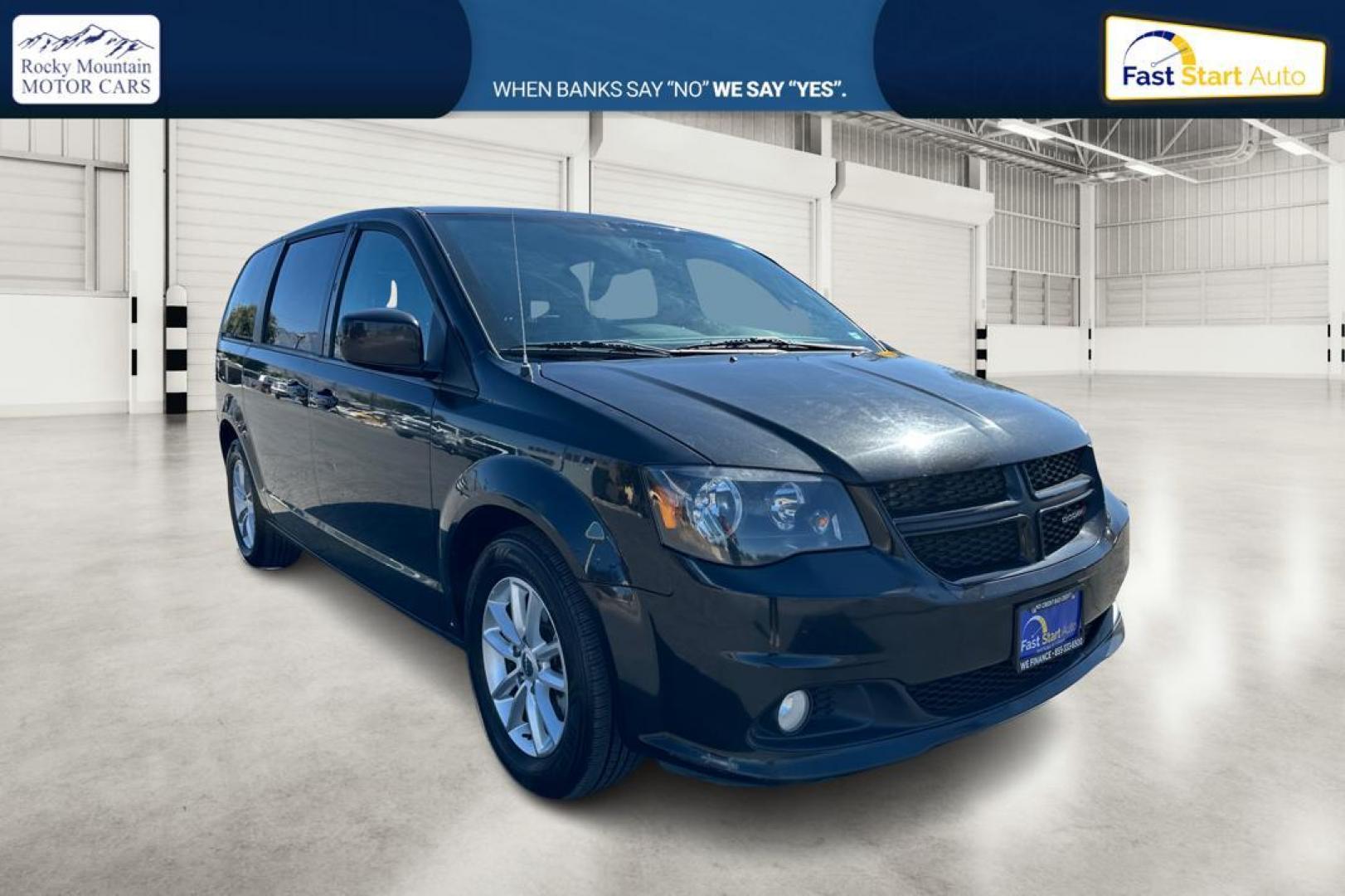 2018 Black Dodge Grand Caravan GT (2C4RDGEGXJR) with an 3.6L V6 DOHC 24V engine, 6A transmission, located at 7755 State Street, Midvale, UT, 84047, (801) 753-9063, 40.610329, -111.890656 - Photo#0