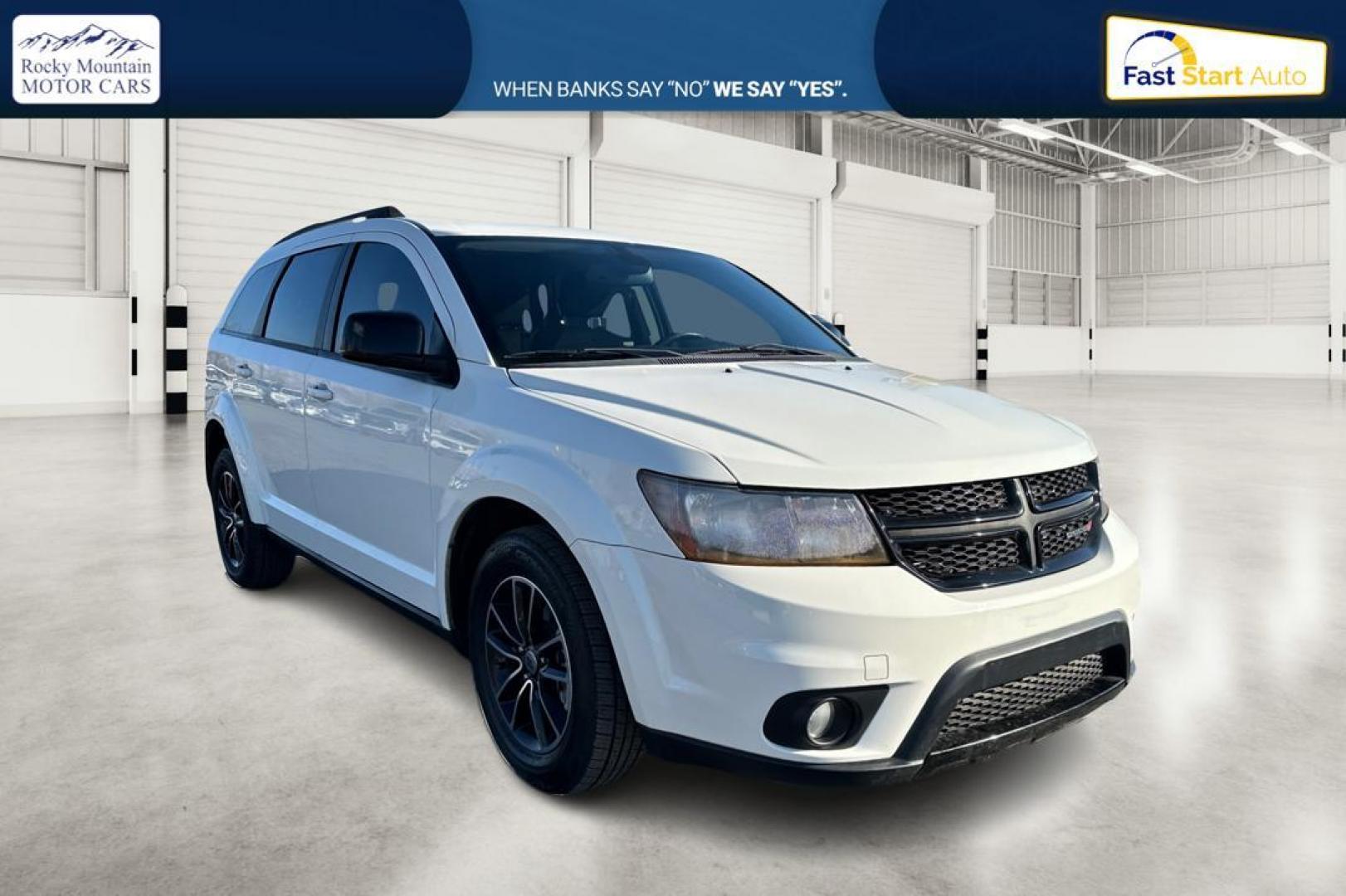 2018 White Dodge Journey SXT (3C4PDCBG9JT) with an 3.6L V6 DOHC 24V engine, 4A transmission, located at 7755 State Street, Midvale, UT, 84047, (801) 753-9063, 40.610329, -111.890656 - Photo#0
