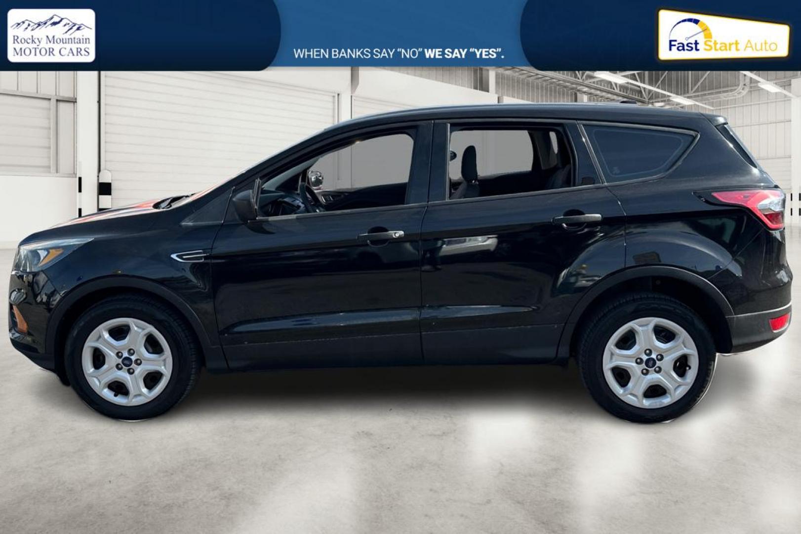 2018 Black Ford Escape S FWD (1FMCU0F79JU) with an 2.5L L4 DOHC 16V engine, 6A transmission, located at 767 S State Road, Pleasant Grove, UT, 84062, (801) 785-1058, 40.354839, -111.736687 - Photo#6