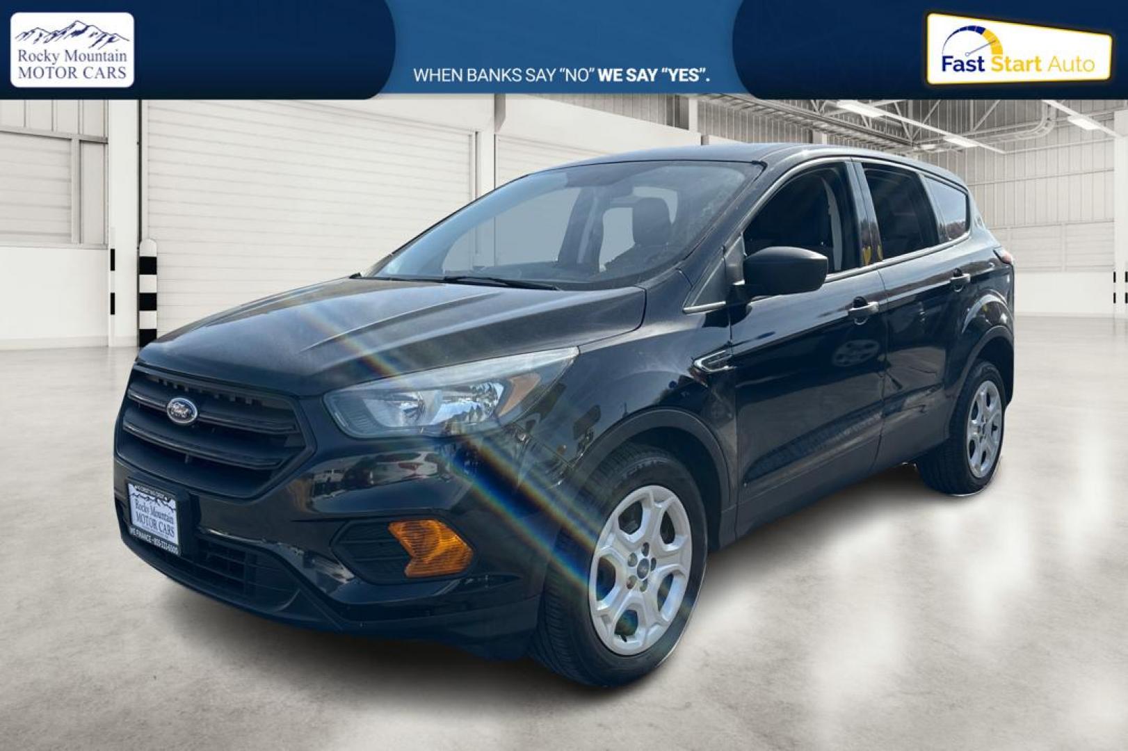 2018 Black Ford Escape S FWD (1FMCU0F79JU) with an 2.5L L4 DOHC 16V engine, 6A transmission, located at 767 S State Road, Pleasant Grove, UT, 84062, (801) 785-1058, 40.354839, -111.736687 - Photo#8