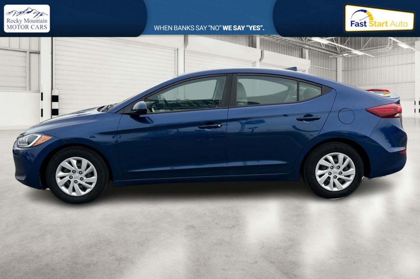2018 Blue Hyundai Elantra SE 6AT (5NPD74LF1JH) with an 1.8L L4 DOHC 16V engine, 6A transmission, located at 7755 State Street, Midvale, UT, 84047, (801) 753-9063, 40.610329, -111.890656 - Photo#6