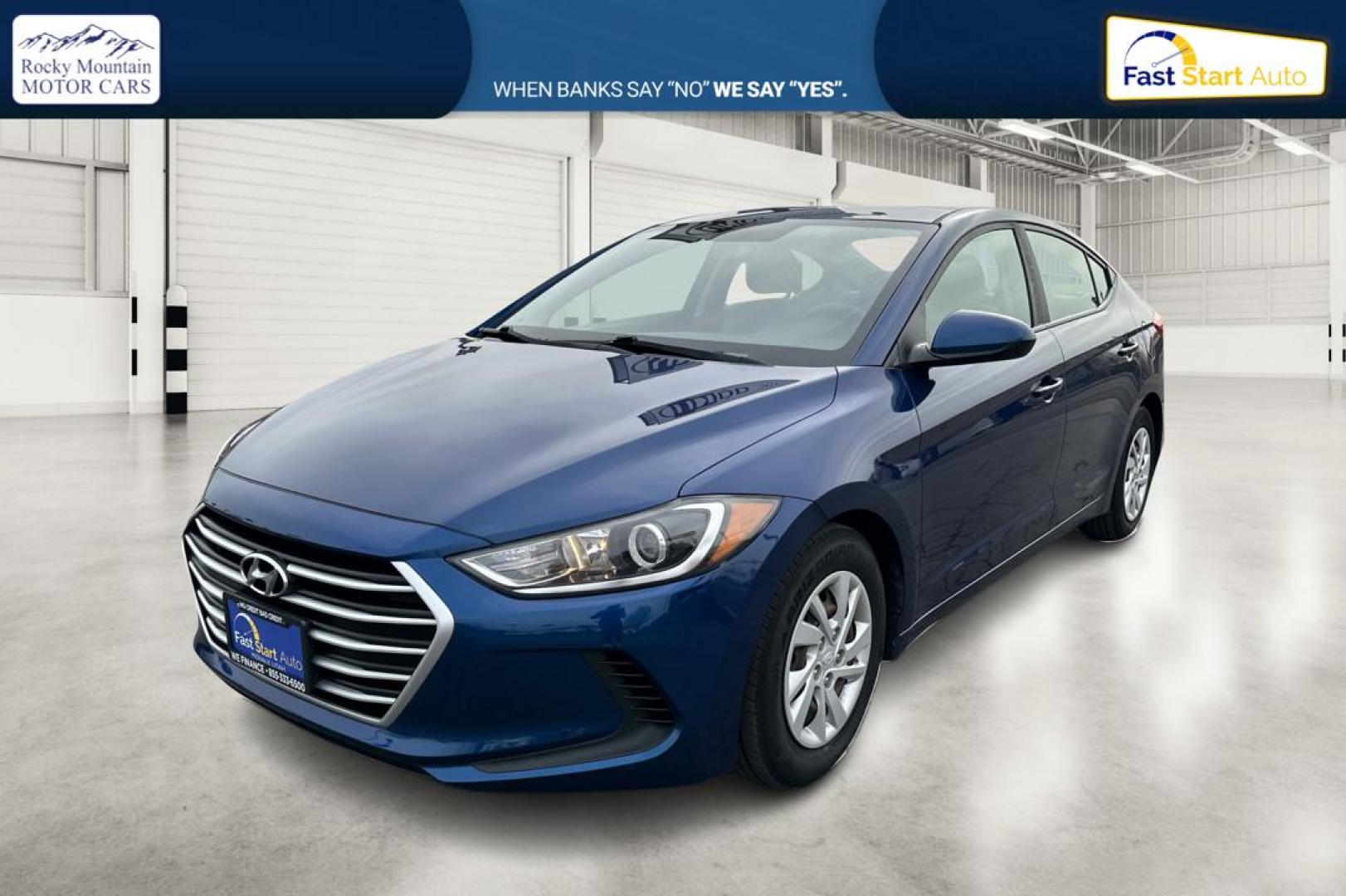 2018 Blue Hyundai Elantra SE 6AT (5NPD74LF1JH) with an 1.8L L4 DOHC 16V engine, 6A transmission, located at 7755 State Street, Midvale, UT, 84047, (801) 753-9063, 40.610329, -111.890656 - Photo#8