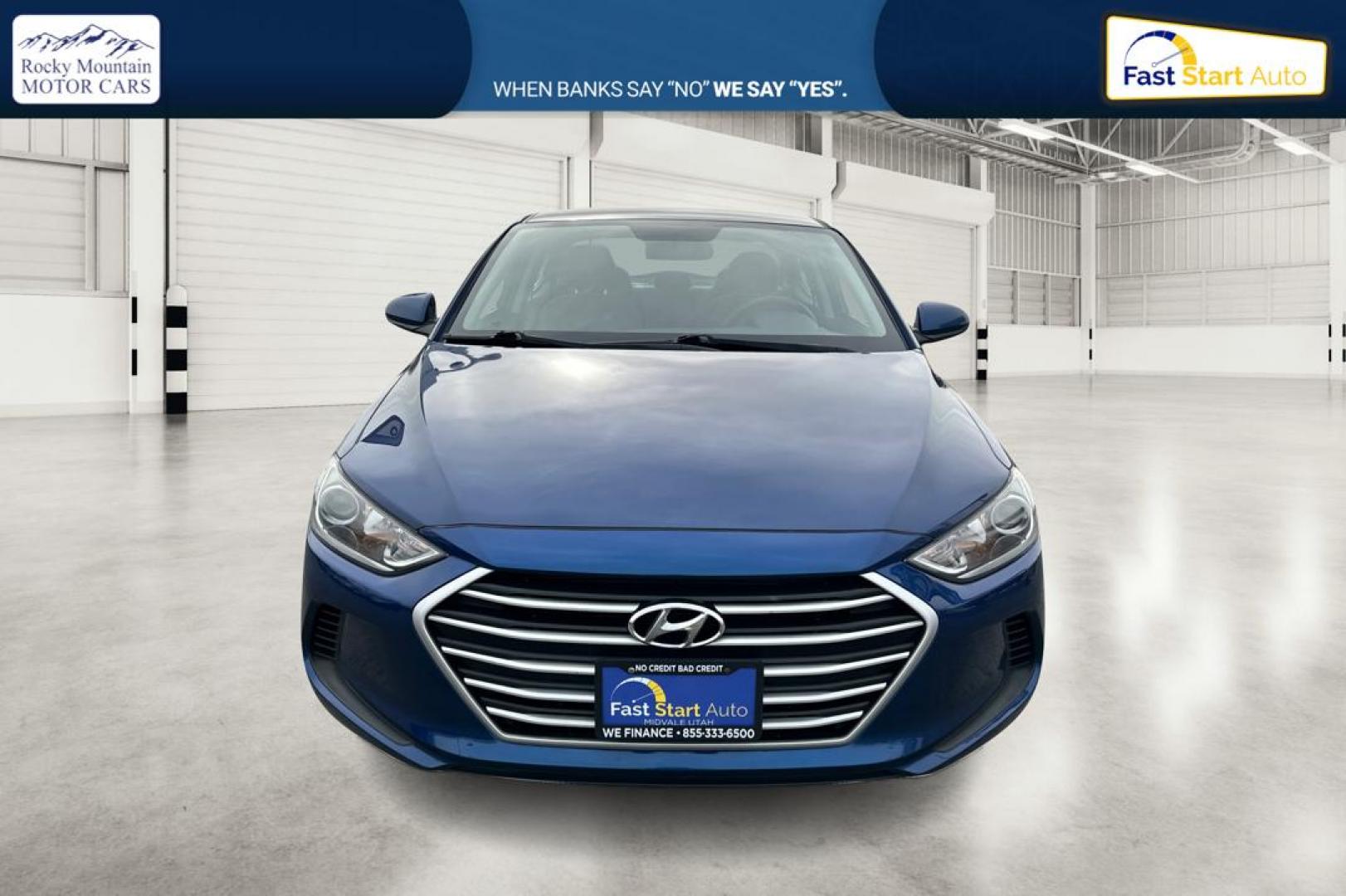 2018 Blue Hyundai Elantra SE 6AT (5NPD74LF1JH) with an 1.8L L4 DOHC 16V engine, 6A transmission, located at 7755 State Street, Midvale, UT, 84047, (801) 753-9063, 40.610329, -111.890656 - Photo#9
