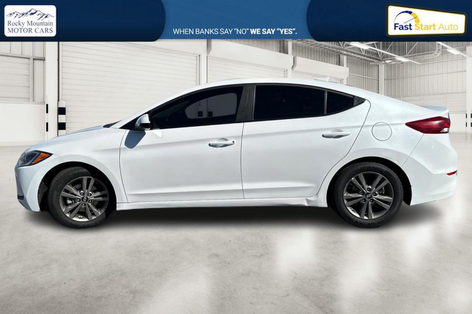 2018 White Hyundai Elantra Limited (5NPD84LF0JH) with an 1.8L L4 DOHC 16V engine, 6A transmission, located at 7755 State Street, Midvale, UT, 84047, (801) 753-9063, 40.610329, -111.890656 - Photo#5