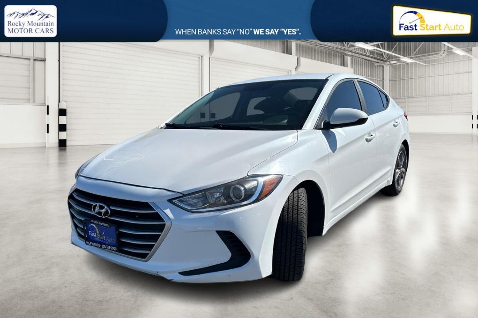 2018 White Hyundai Elantra Limited (5NPD84LF0JH) with an 1.8L L4 DOHC 16V engine, 6A transmission, located at 7755 State Street, Midvale, UT, 84047, (801) 753-9063, 40.610329, -111.890656 - Photo#6