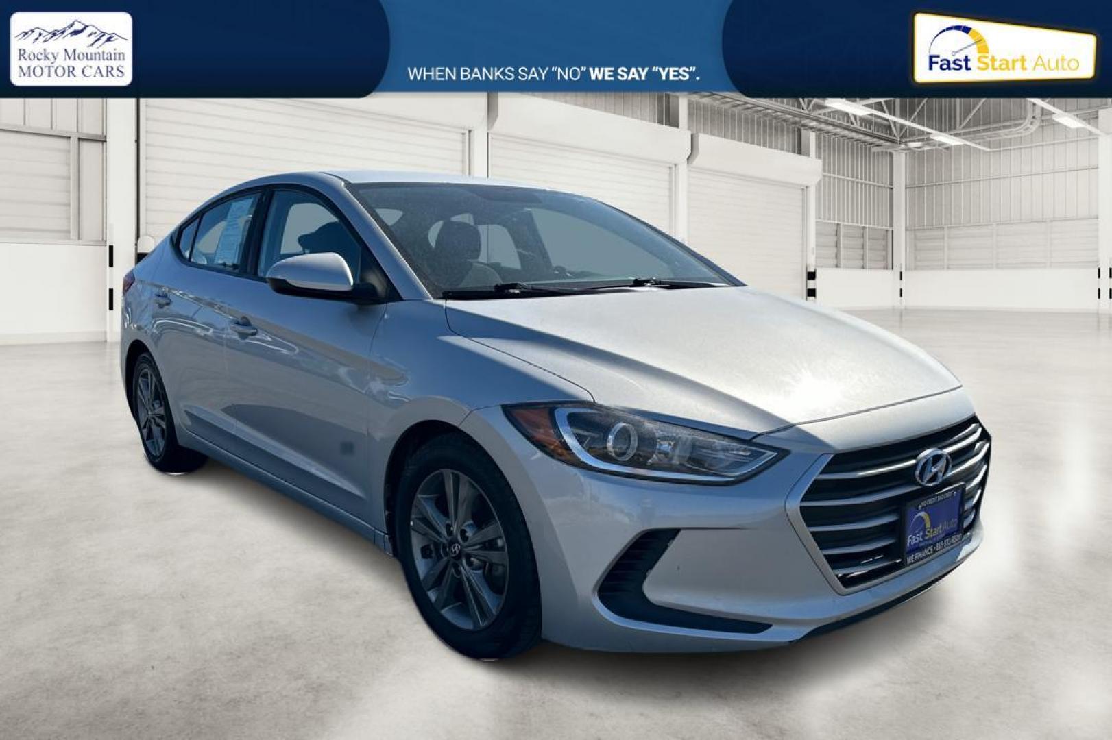 2018 Silver Hyundai Elantra Limited (5NPD84LF3JH) with an 1.8L L4 DOHC 16V engine, 6A transmission, located at 7755 State Street, Midvale, UT, 84047, (801) 753-9063, 40.610329, -111.890656 - Photo#0